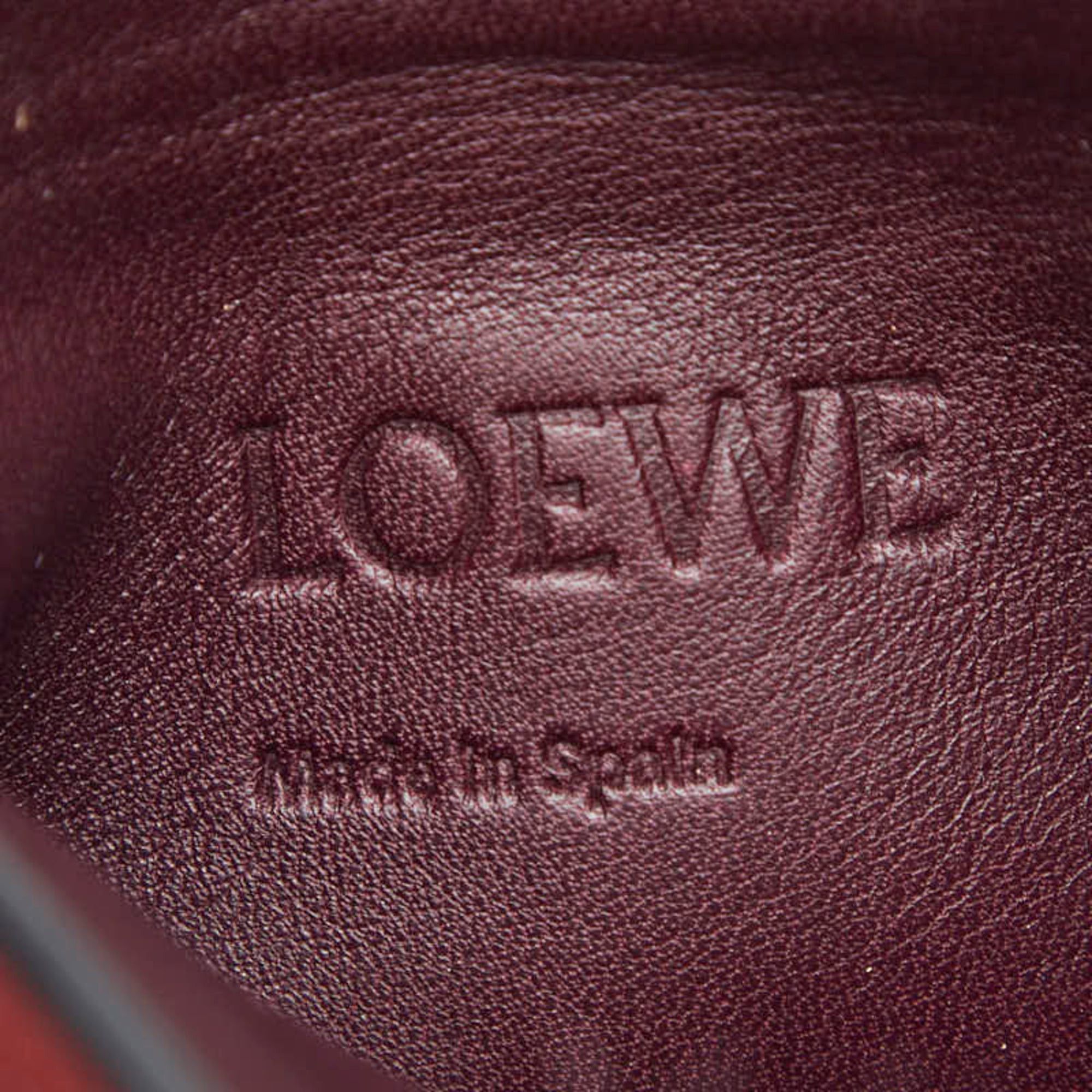 Loewe Loewe Anagram Gate Pocket Crossbody Shoulder Bag, Brown and Red Leather, Women's. Size ONE SIZE - 9 Thumbnail