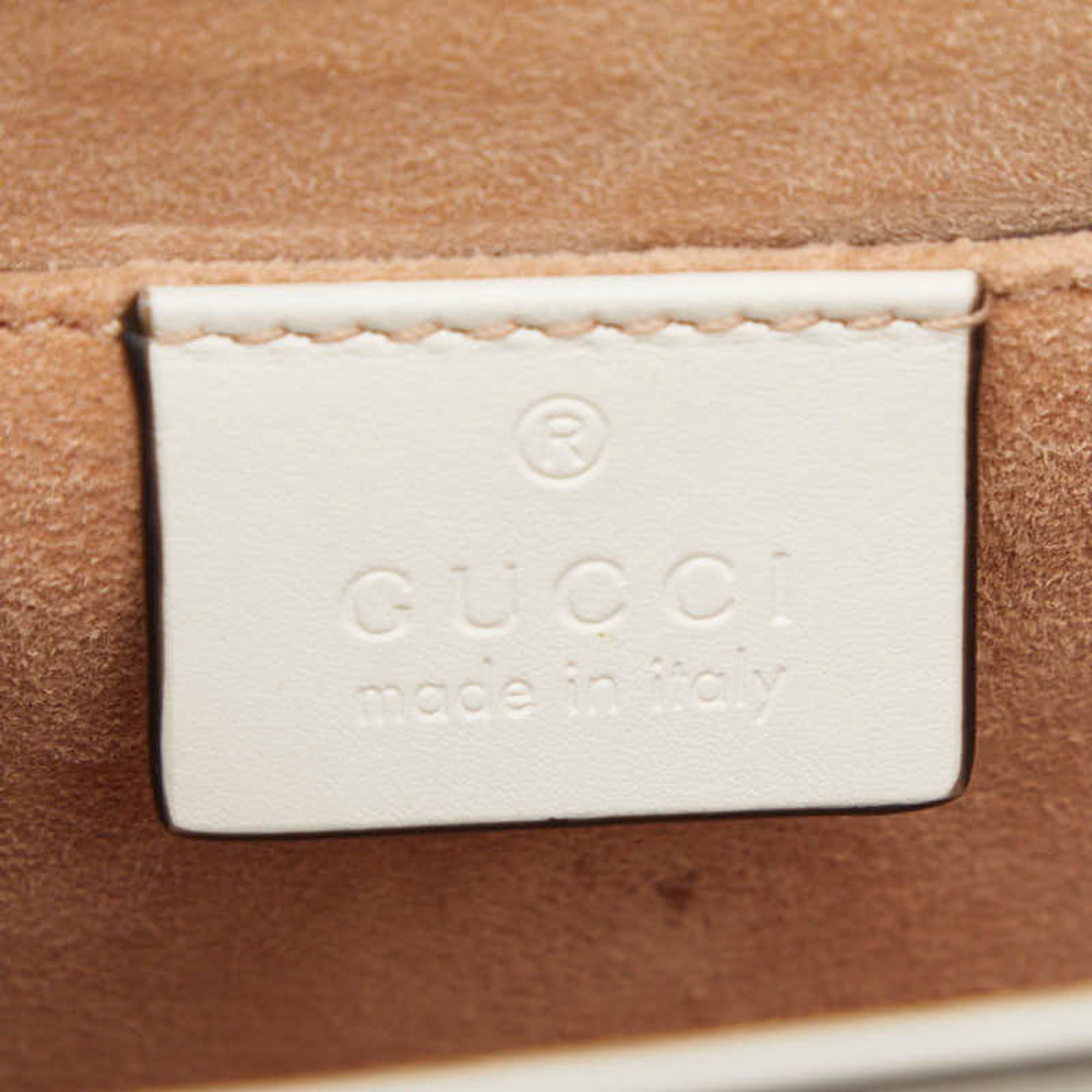 Gucci Gucci Sylvie Mini Handbag Shoulder Bag 2WAY 470270 White Leather Women's GUCCI Size ONE SIZE - 10 Thumbnail