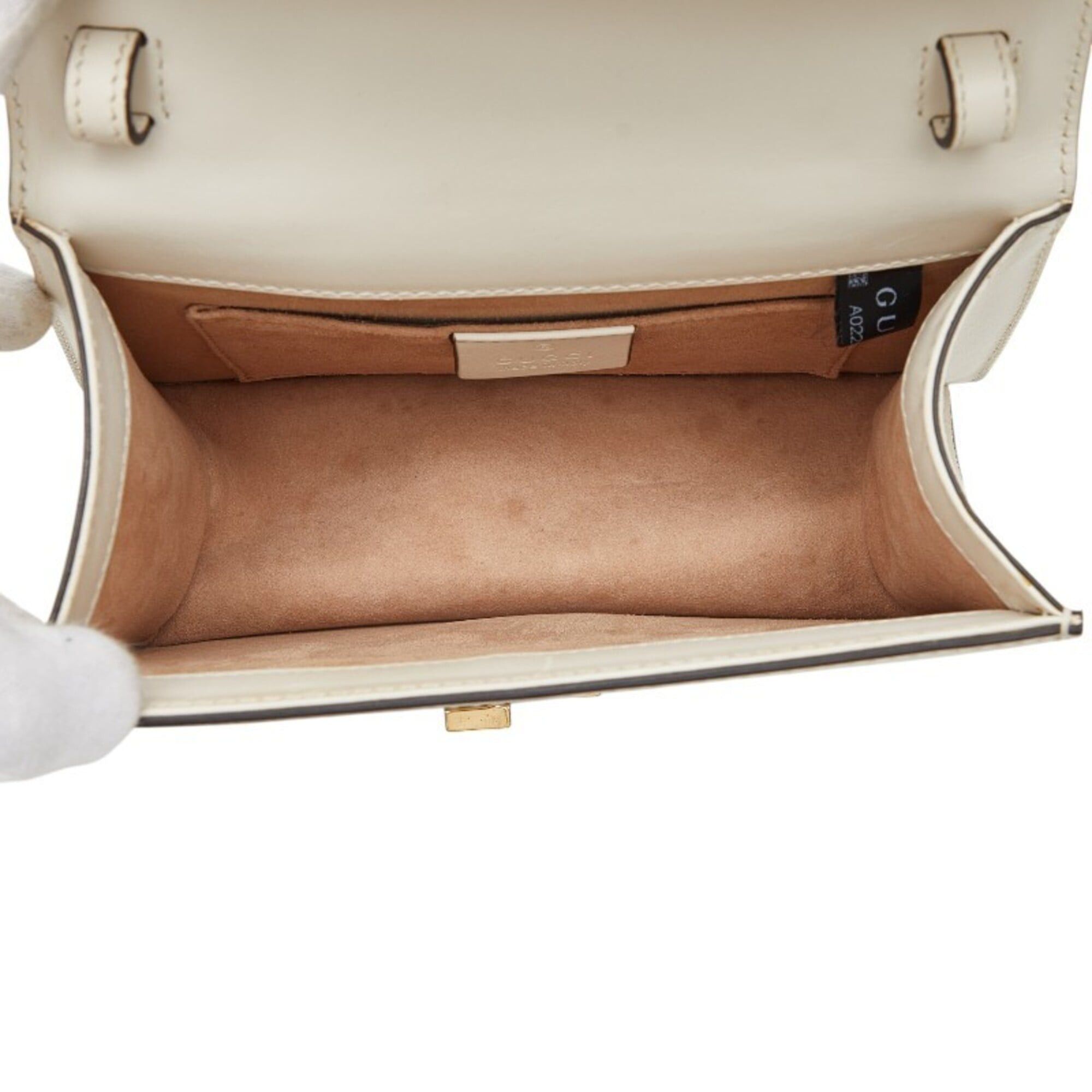 Gucci Gucci Sylvie Mini Handbag Shoulder Bag 2WAY 470270 White Leather Women's GUCCI Size ONE SIZE - 9 Thumbnail