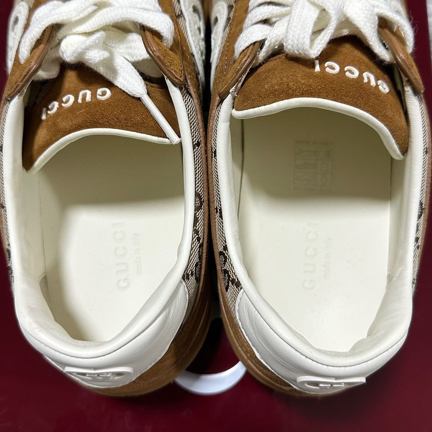 Gucci gucci brown low-top lace-up sneakers for women Size US 7 / IT 37 - 6 Thumbnail