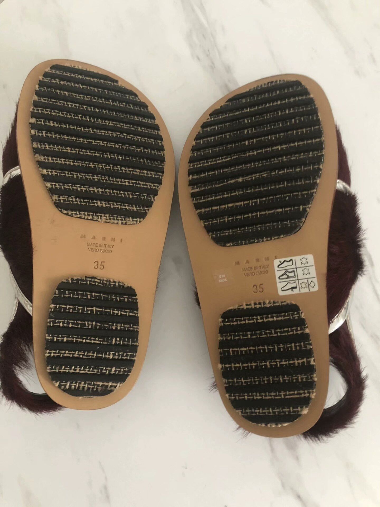 Marni Marni Genuine Mink Fur Slide Sandals Size US 7 / IT 37 - 3 Thumbnail