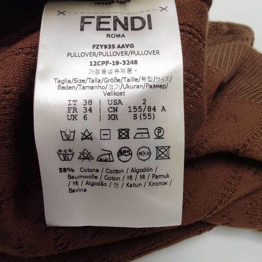 Fendi Fendi Silk Double F Logo Crew Neck Short Sleeve T-Shirt Size M / US 6-8 / IT 42-44 - 14 Thumbnail