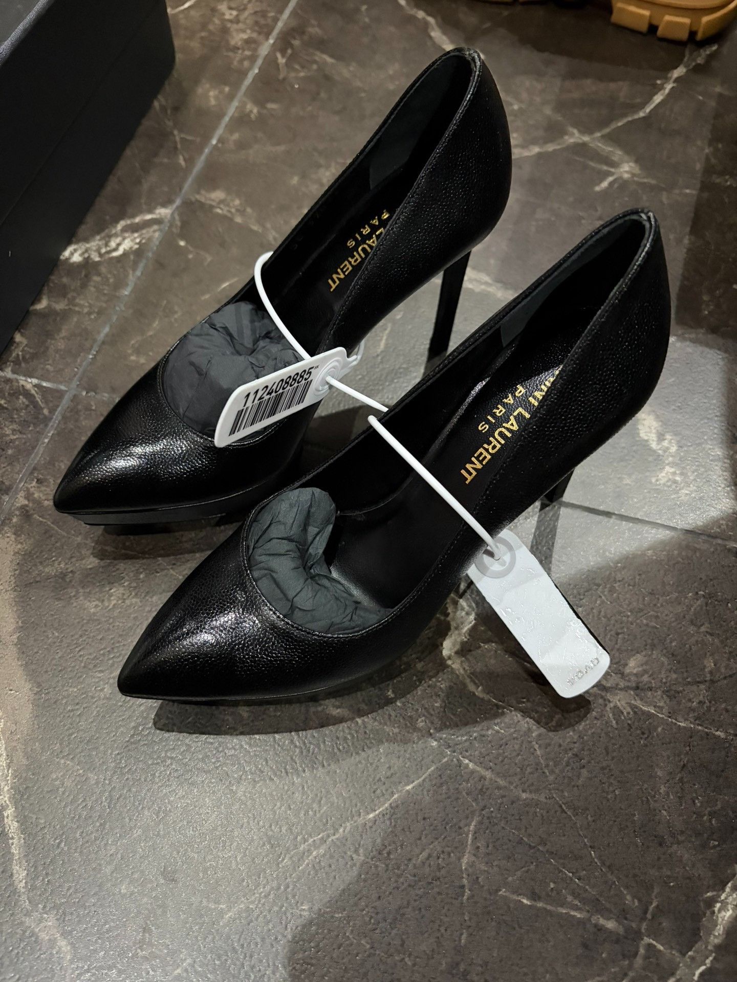 Saint Laurent Paris Saint Laurent Leather Pointed Toe Heels Size US 7 / IT 37 - 2 Thumbnail