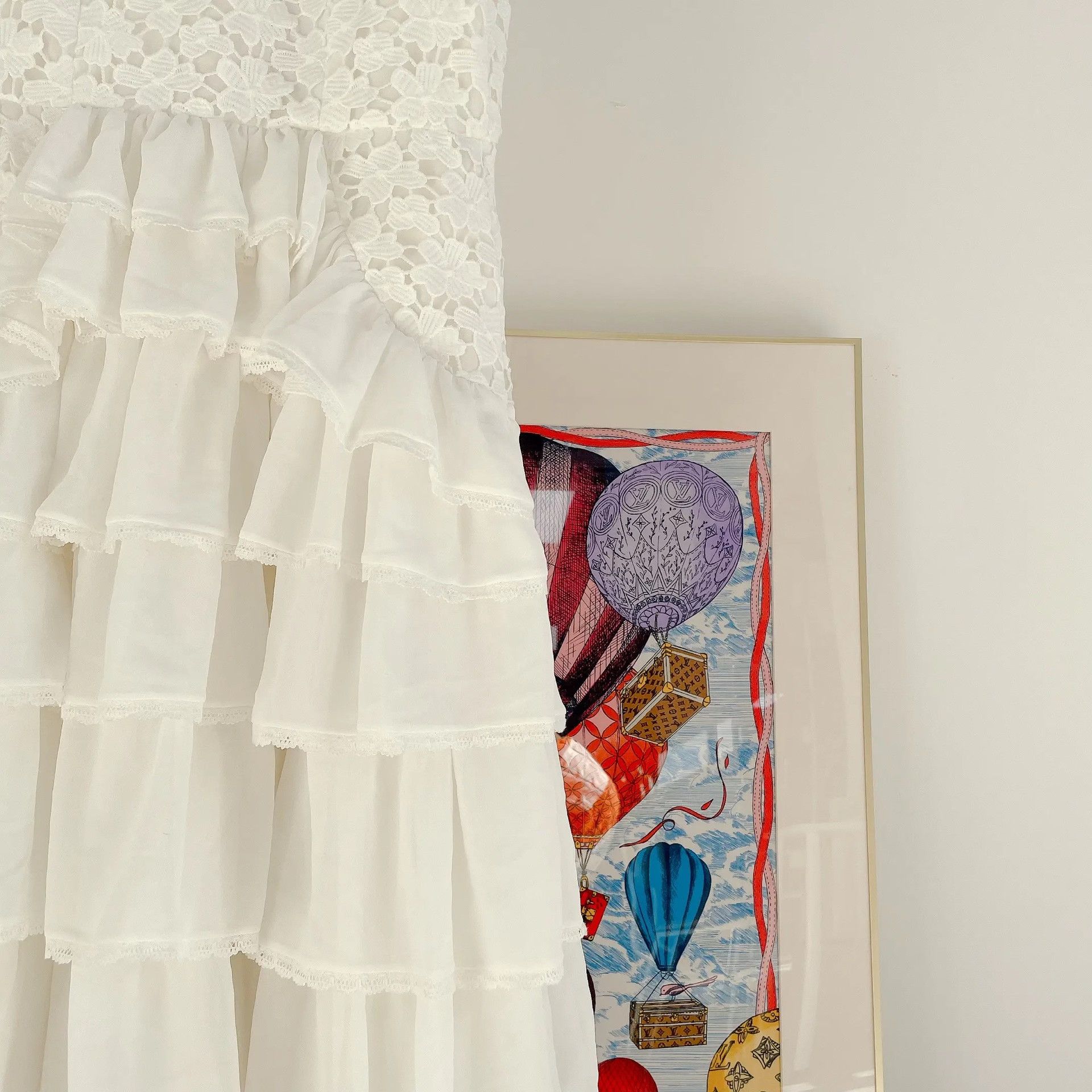 Other Bora Aksu White Lace Tulle Cake Dress Size S / US 4 / IT 40 - 4 Thumbnail