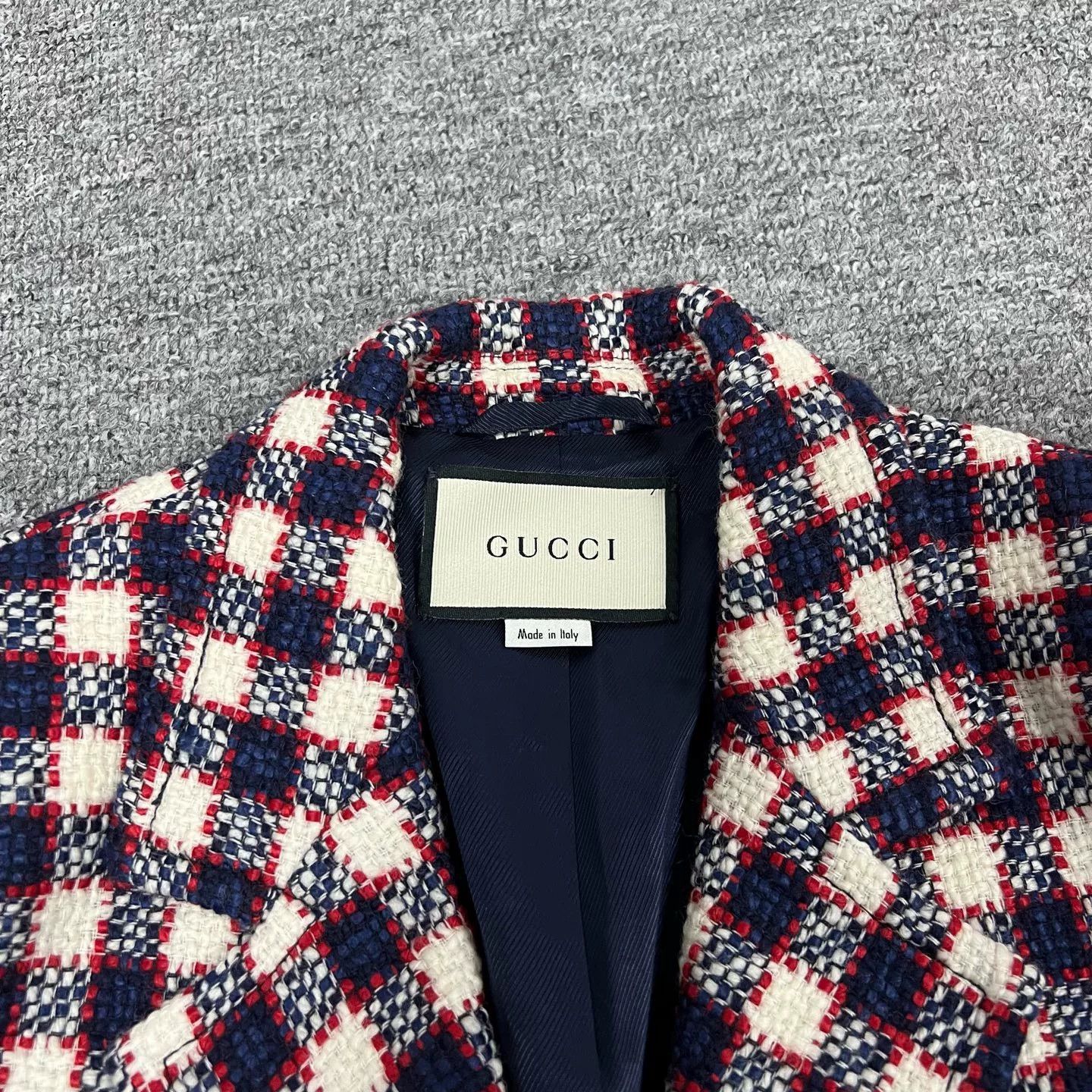 Gucci Gucci Tweed Plaid Gold Buckle Blazer Size M / US 6-8 / IT 42-44 - 6 Thumbnail