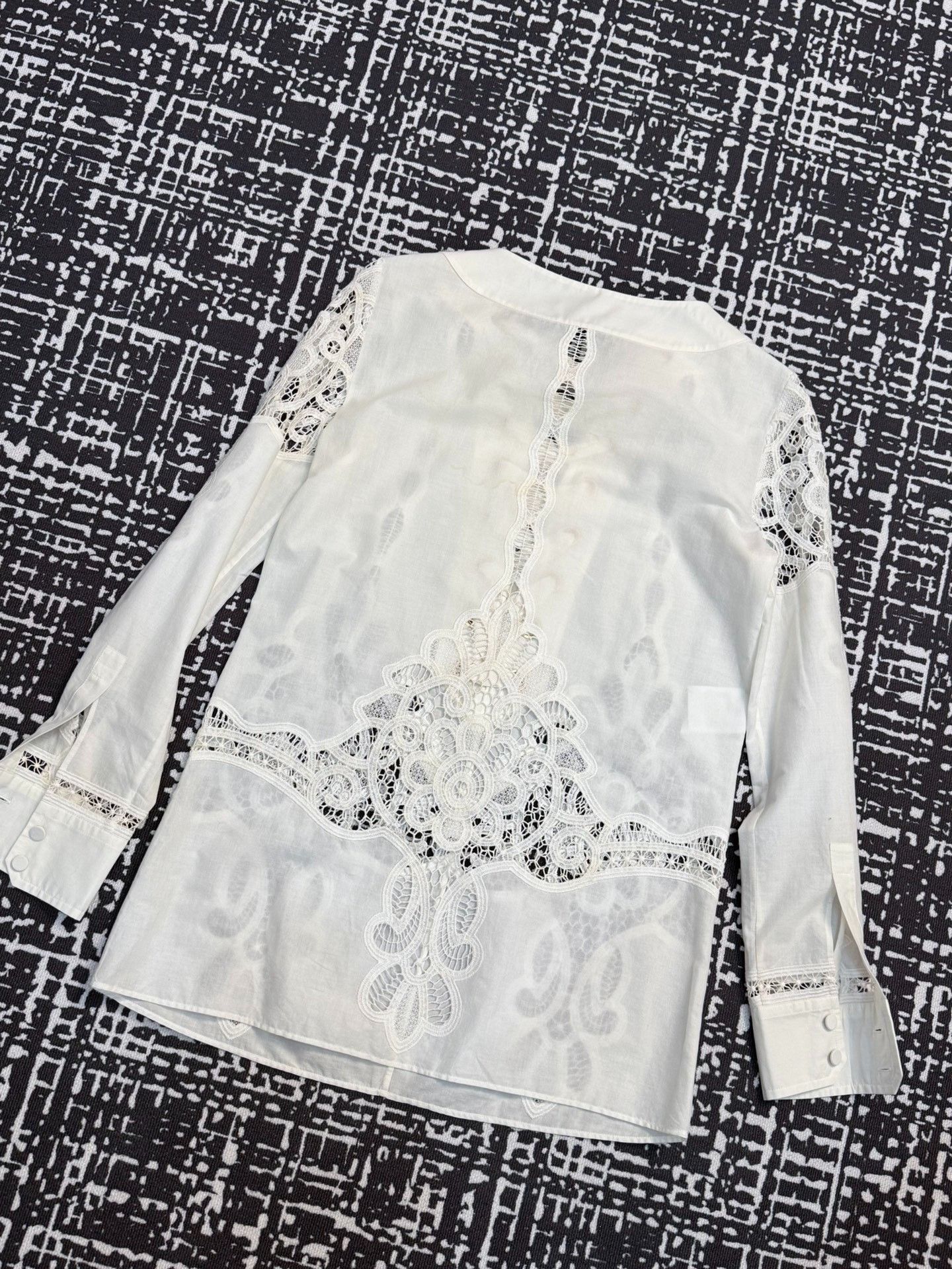 Other Vintage White Long-Sleeve Shirt Size M / US 6-8 / IT 42-44 - 4 Thumbnail