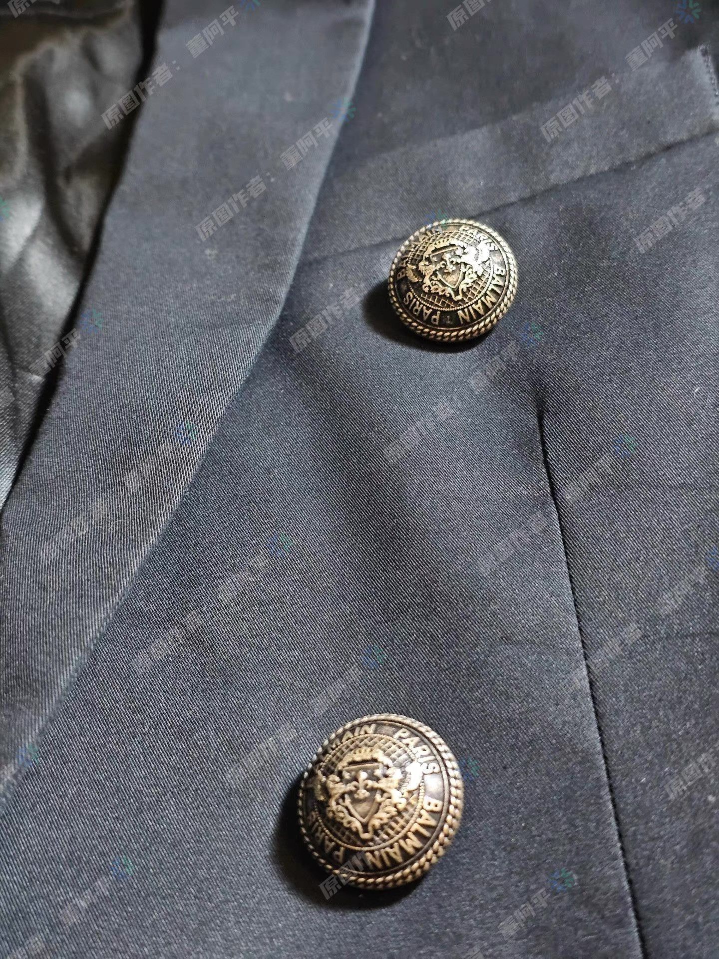 Balmain Double-Breasted Black Blazer Size US M / EU 48-50 / 2 - 4 Thumbnail