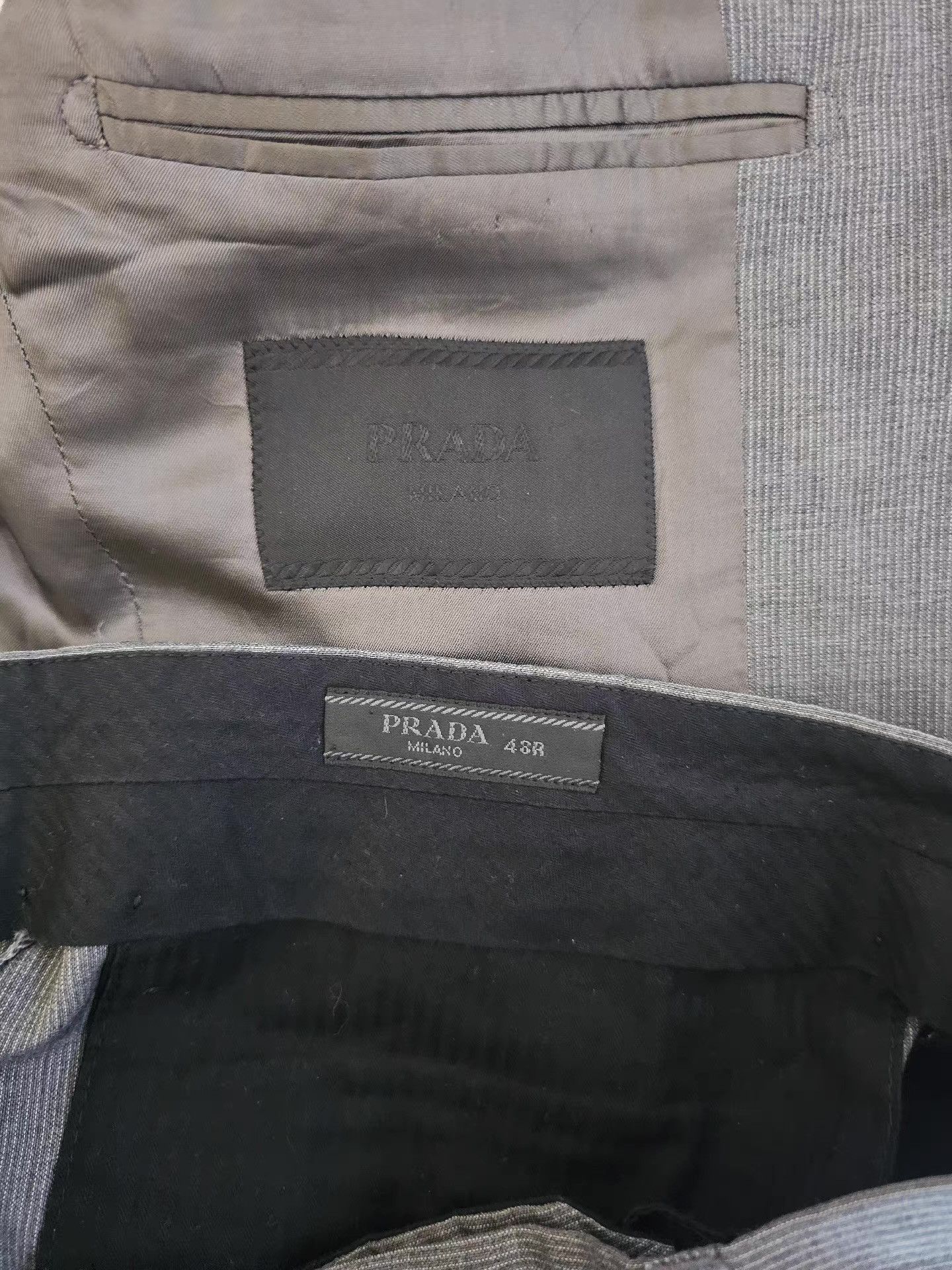 Prada Gray Two-Piece Suit Set Size US M / EU 48-50 / 2 - 4 Thumbnail
