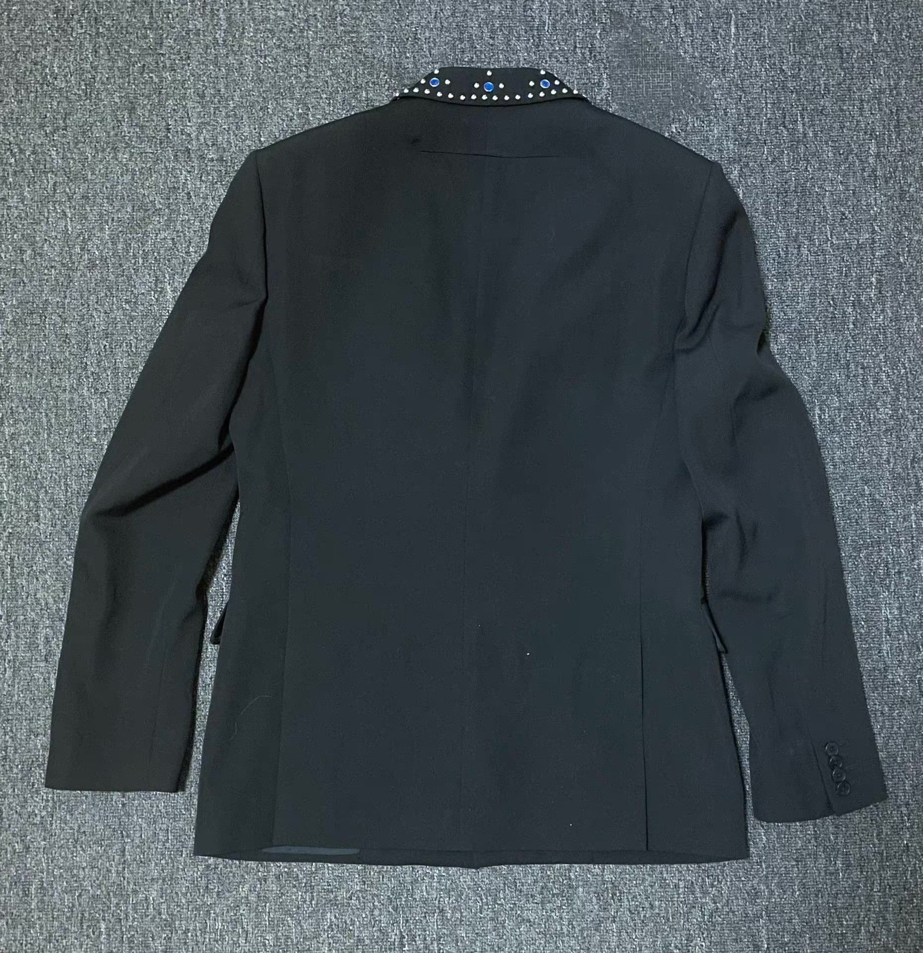 Givenchy Black Blazer with Beaded Collar Detail Size US M / EU 48-50 / 2 - 5 Thumbnail