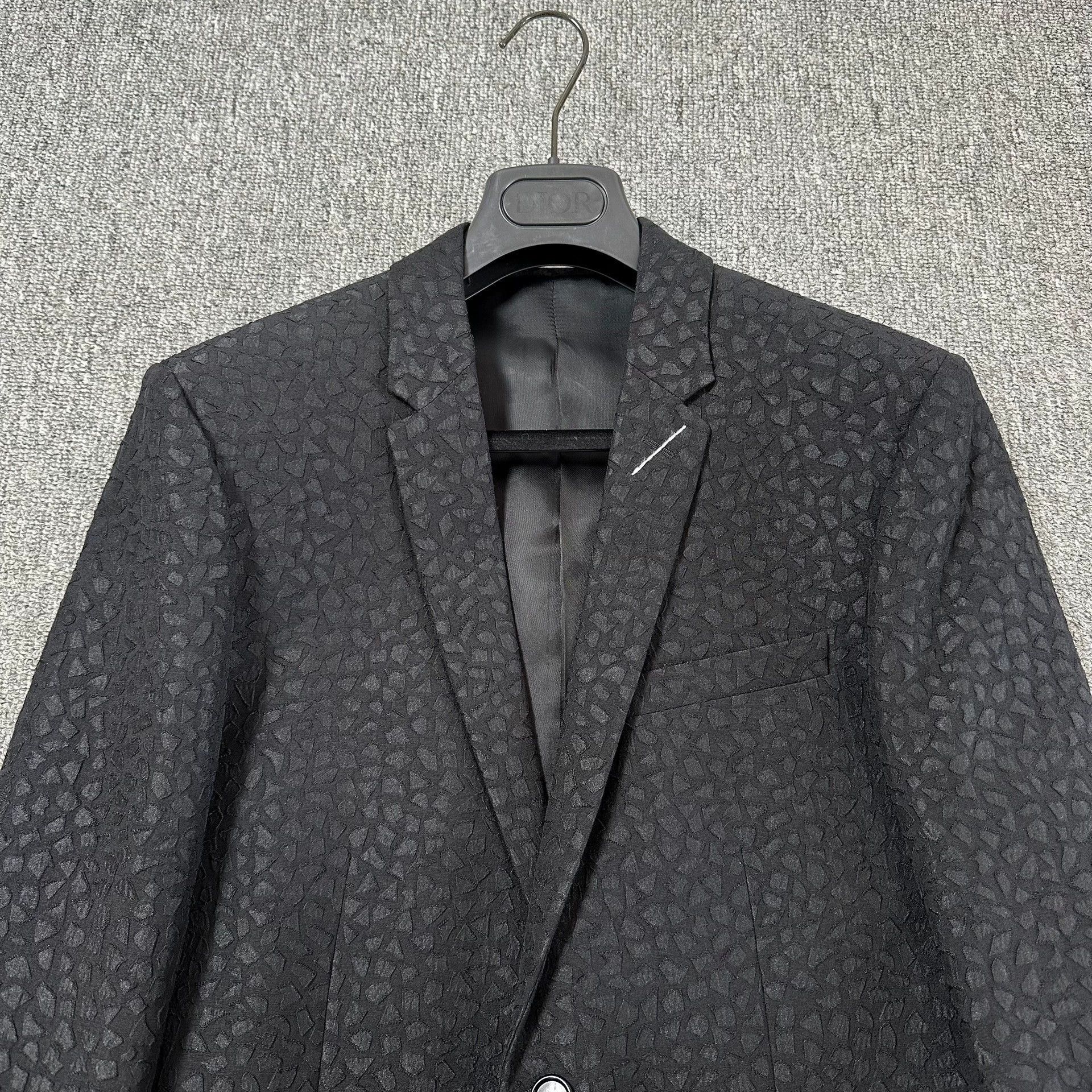 Dior Black Textured Blazer with Button Closure Size US M / EU 48-50 / 2 - 3 Thumbnail