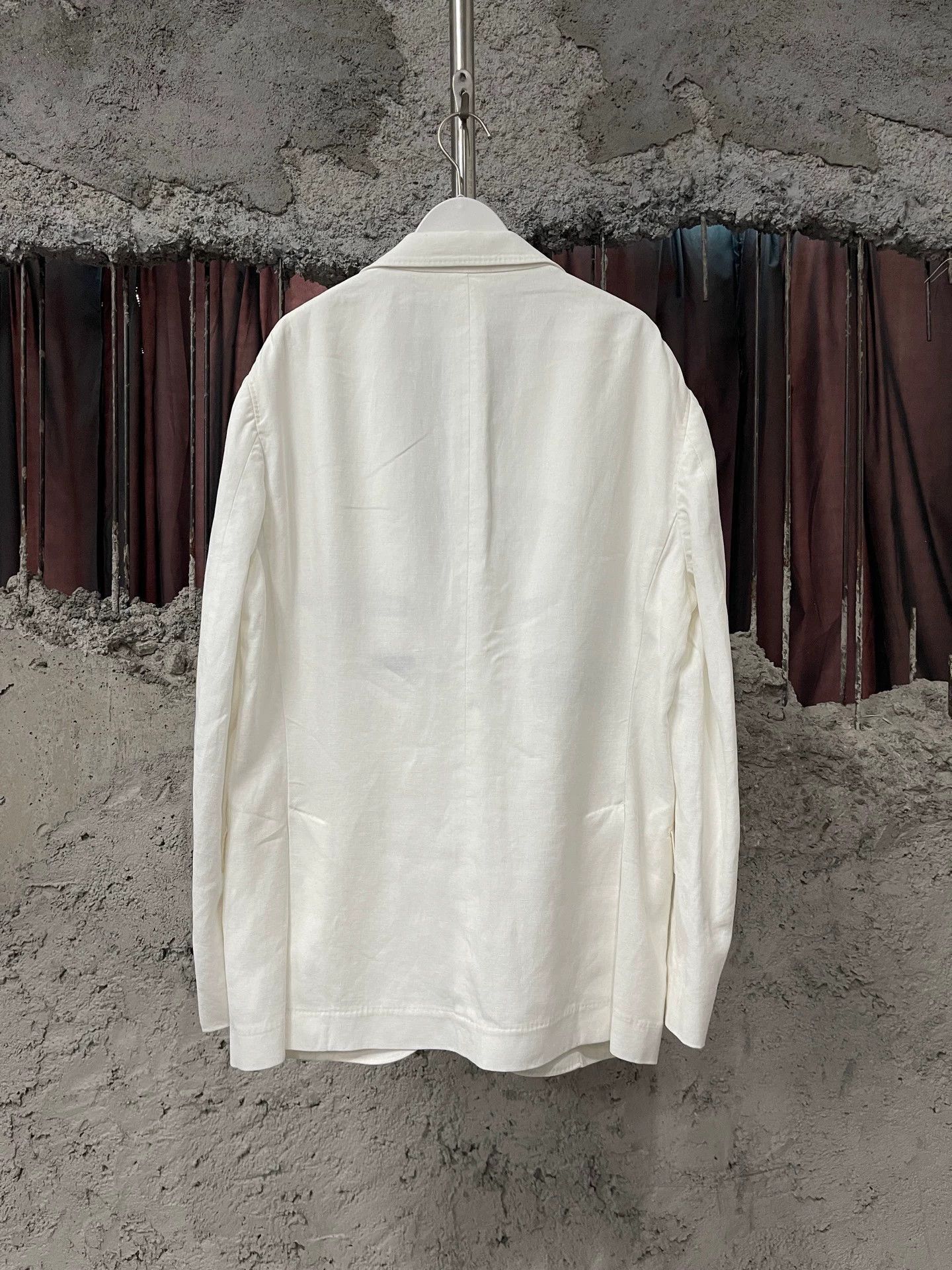 Brunello Cucinelli White Single-Breasted Blazer Size US M / EU 48-50 / 2 - 2 Thumbnail