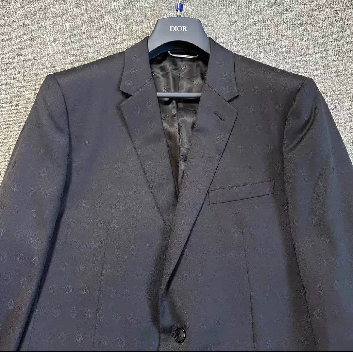 Dior Black Patterned Single-Breasted Blazer Size US M / EU 48-50 / 2 - 3 Thumbnail