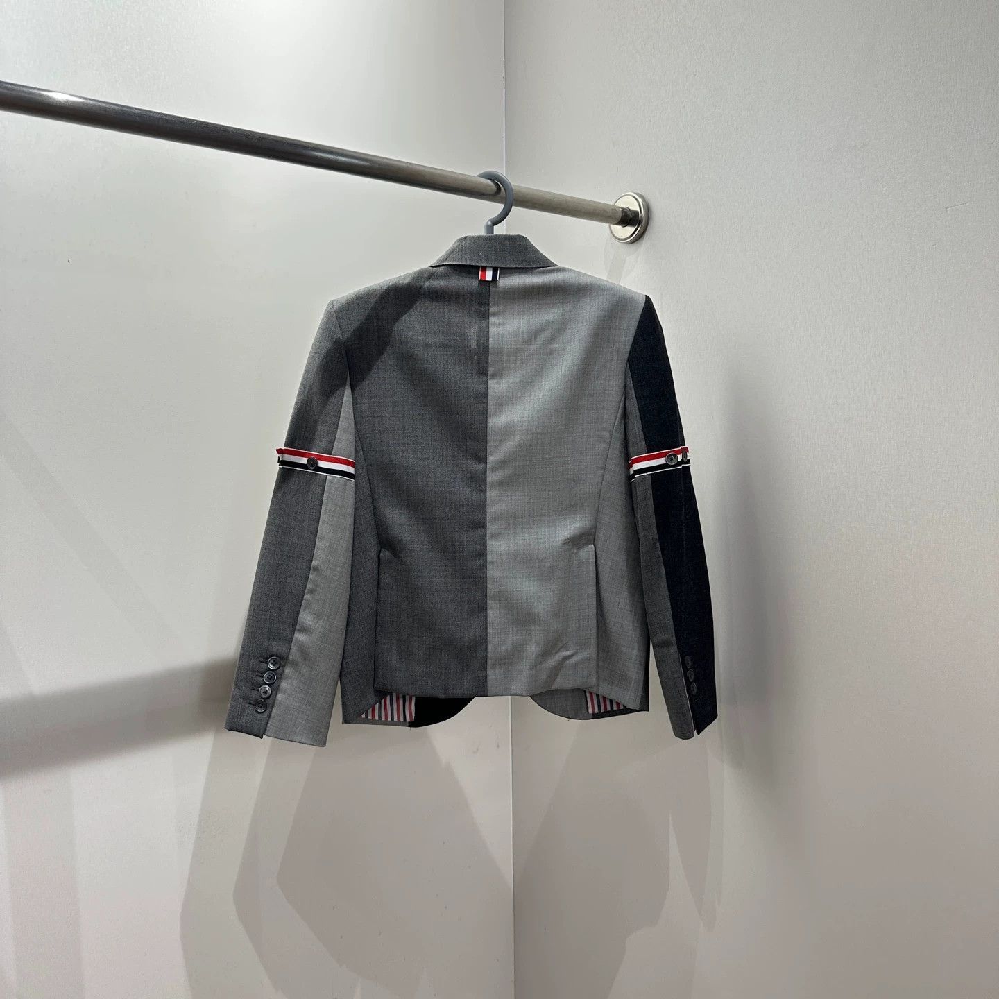 Thom Browne Multi-Color Patchwork Blazer with Striped Accents Size US M / EU 48-50 / 2 - 2 Thumbnail