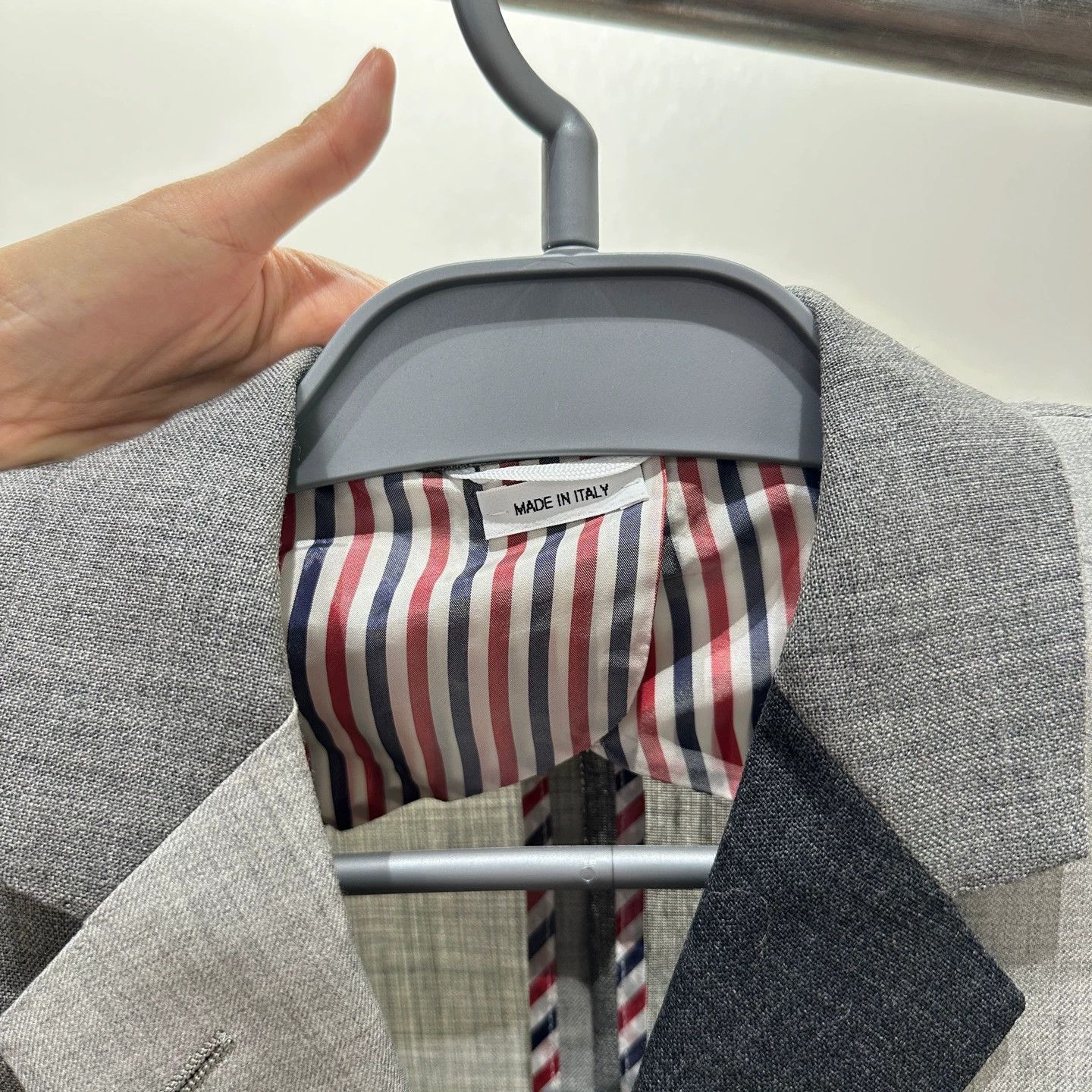 Thom Browne Multi-Color Patchwork Blazer with Striped Accents Size US M / EU 48-50 / 2 - 3 Thumbnail