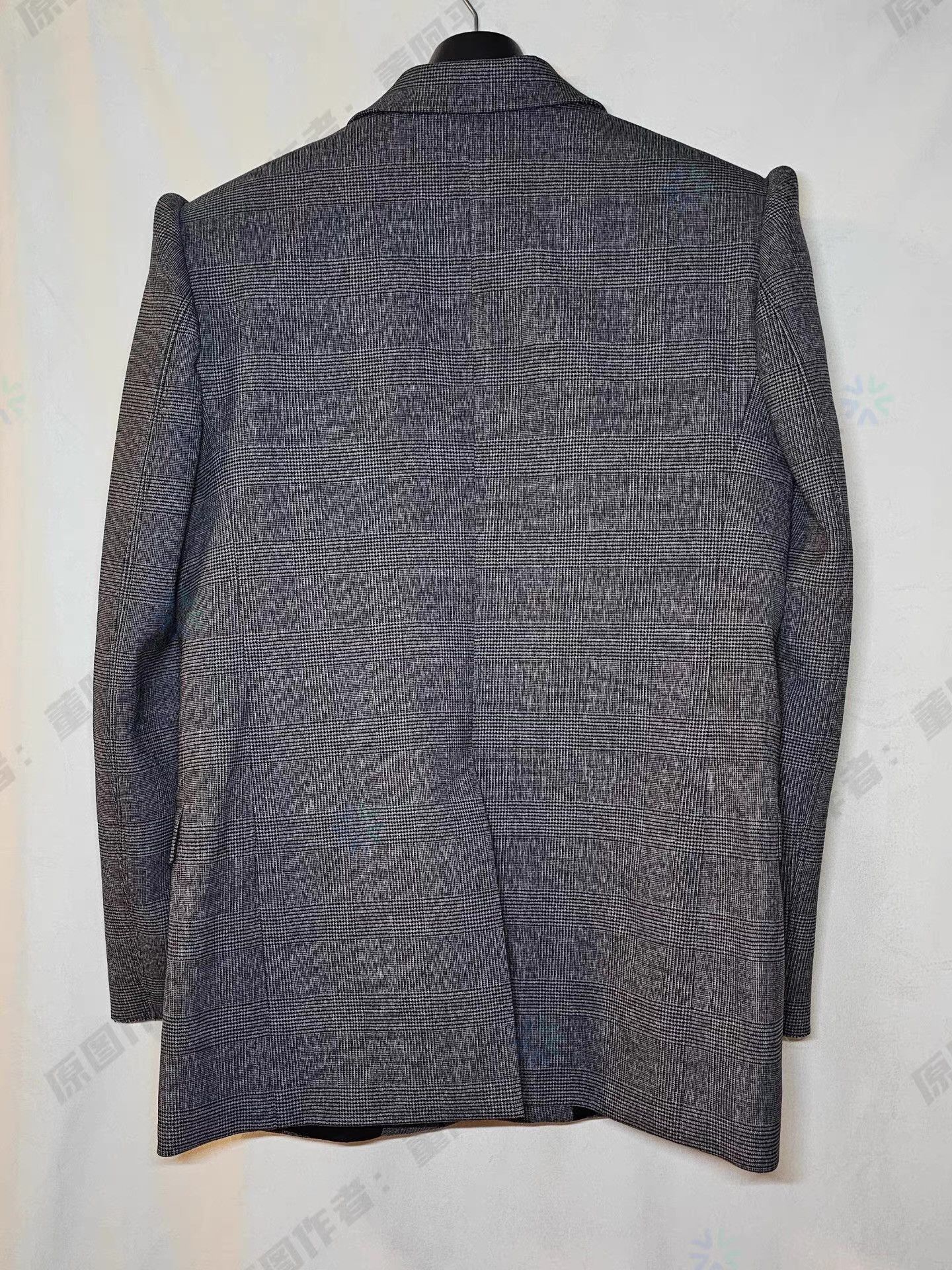 Balenciaga Gray Checkered Tailored Blazer Size US M / EU 48-50 / 2 - 3 Thumbnail