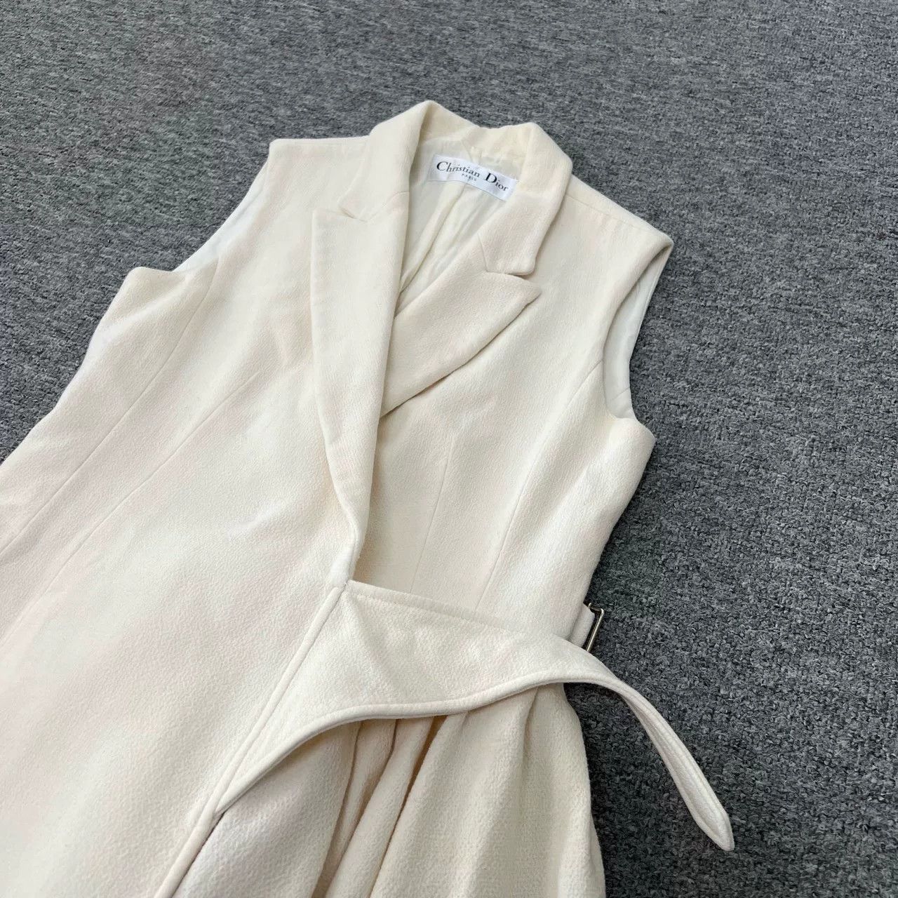 Dior Dior Off-White Sleeveless Dress Size M / US 6-8 / IT 42-44 - 3 Thumbnail