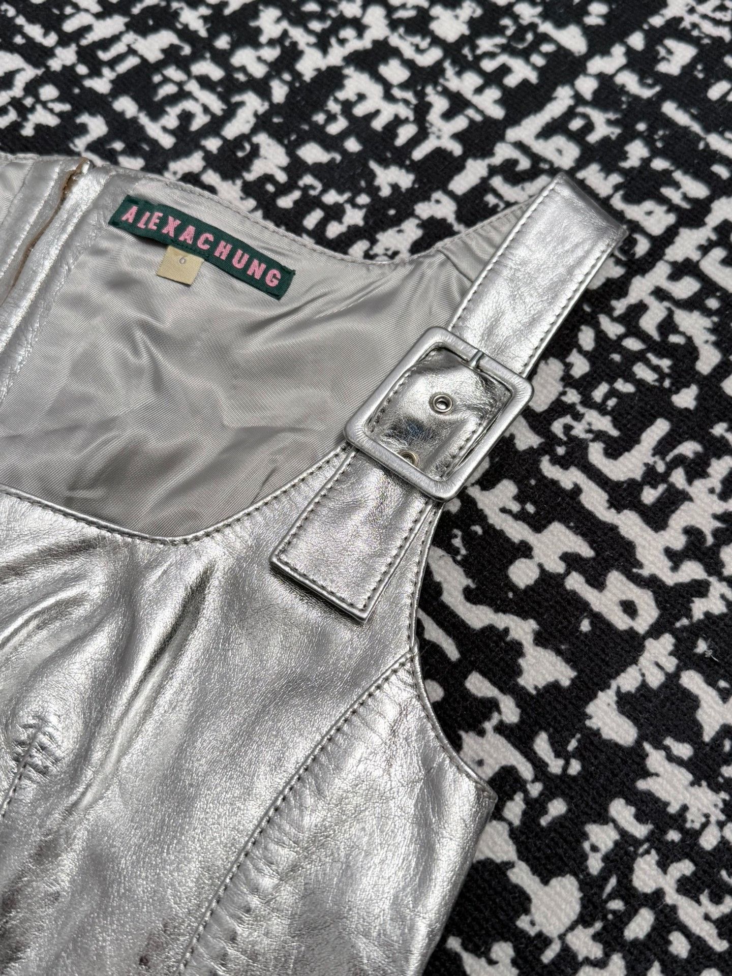 Alexa Chung ALEXACHUNG Metallic Leather Dress Size M / US 6-8 / IT 42-44 - 4 Thumbnail