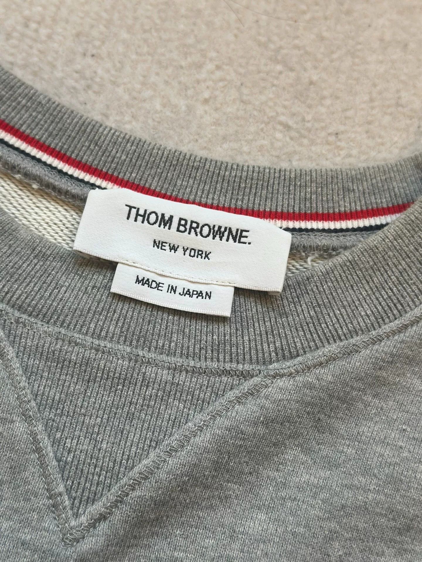 Thom Browne Thom Browne Gray Four-Stripe Sweatshirt Size US M / EU 48-50 / 2 - 3 Thumbnail