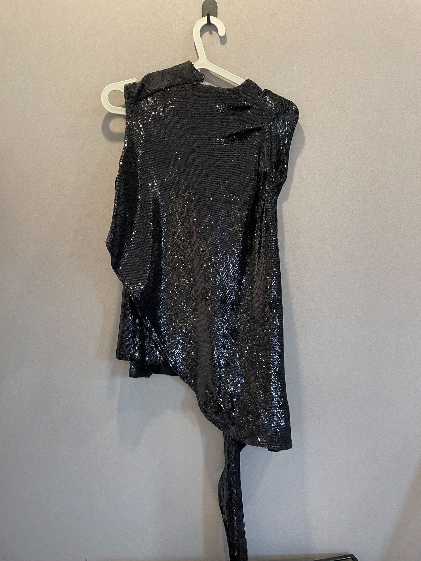 Other Vintage Sequin One-Sleeve Cape Vest Size M / US 6-8 / IT 42-44 - 2 Thumbnail