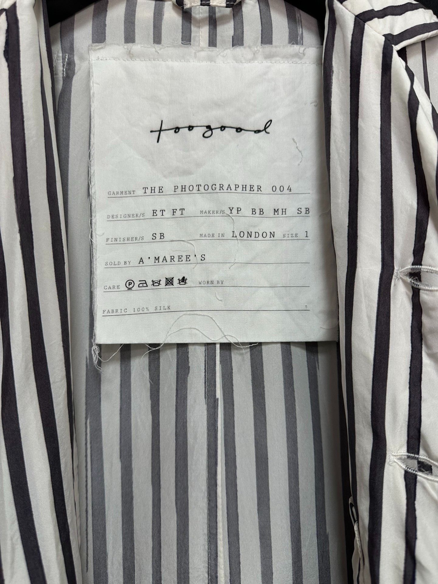 Toogood toogood Silk Hand-Painted Stripe Coat Size M / US 6-8 / IT 42-44 - 6 Thumbnail