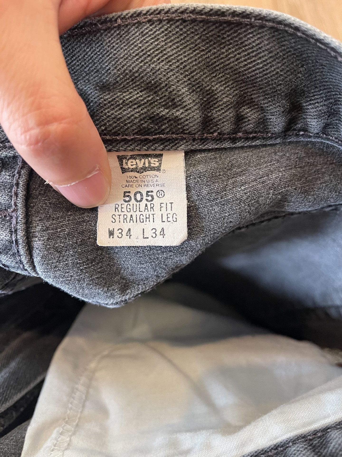 Other Vintage Levi's 505 Black Jeans Size US 31 - 6 Thumbnail