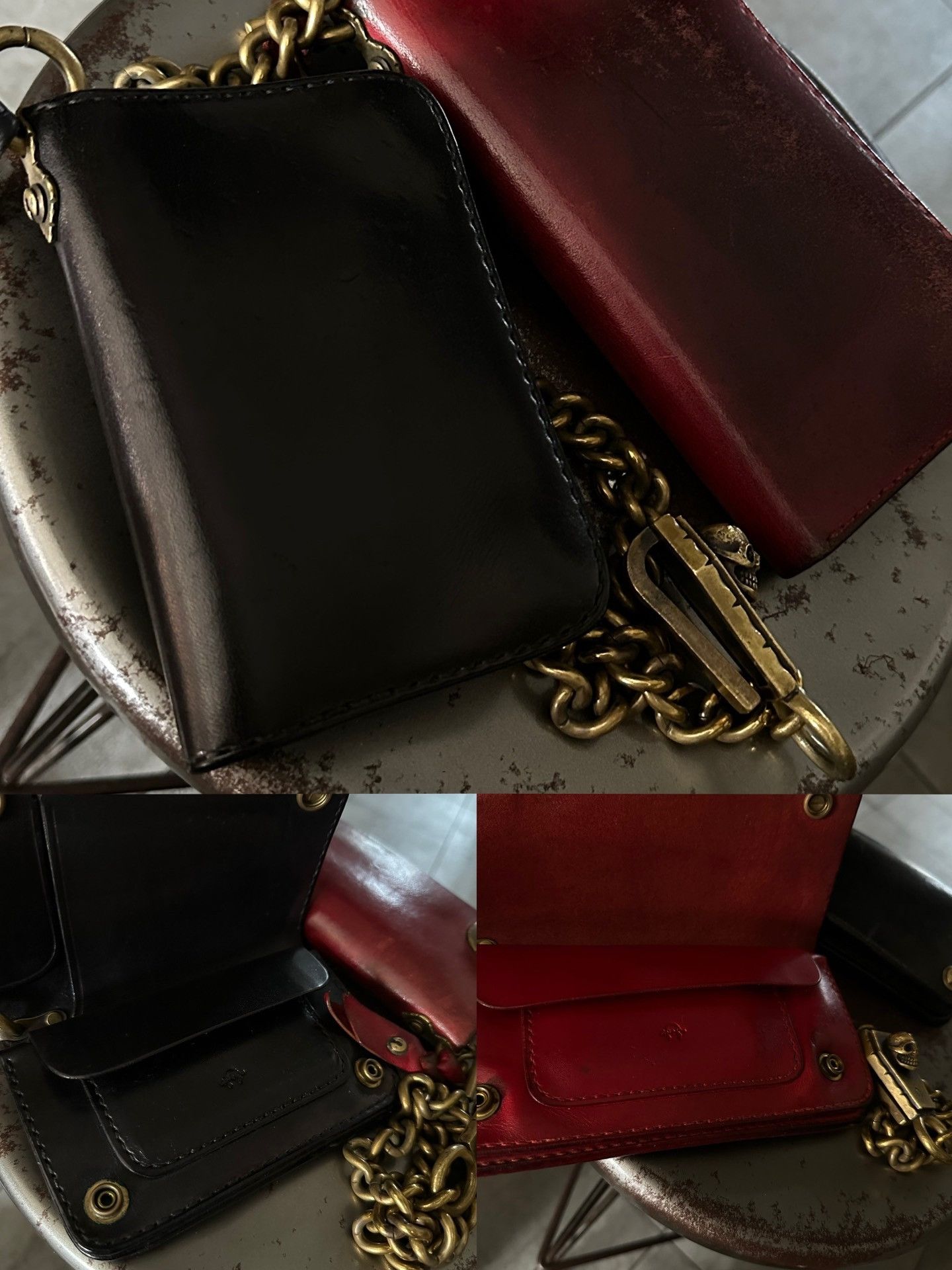 Other Gold Kid Brass Wallet with Chain Size ONE SIZE - 7 Thumbnail