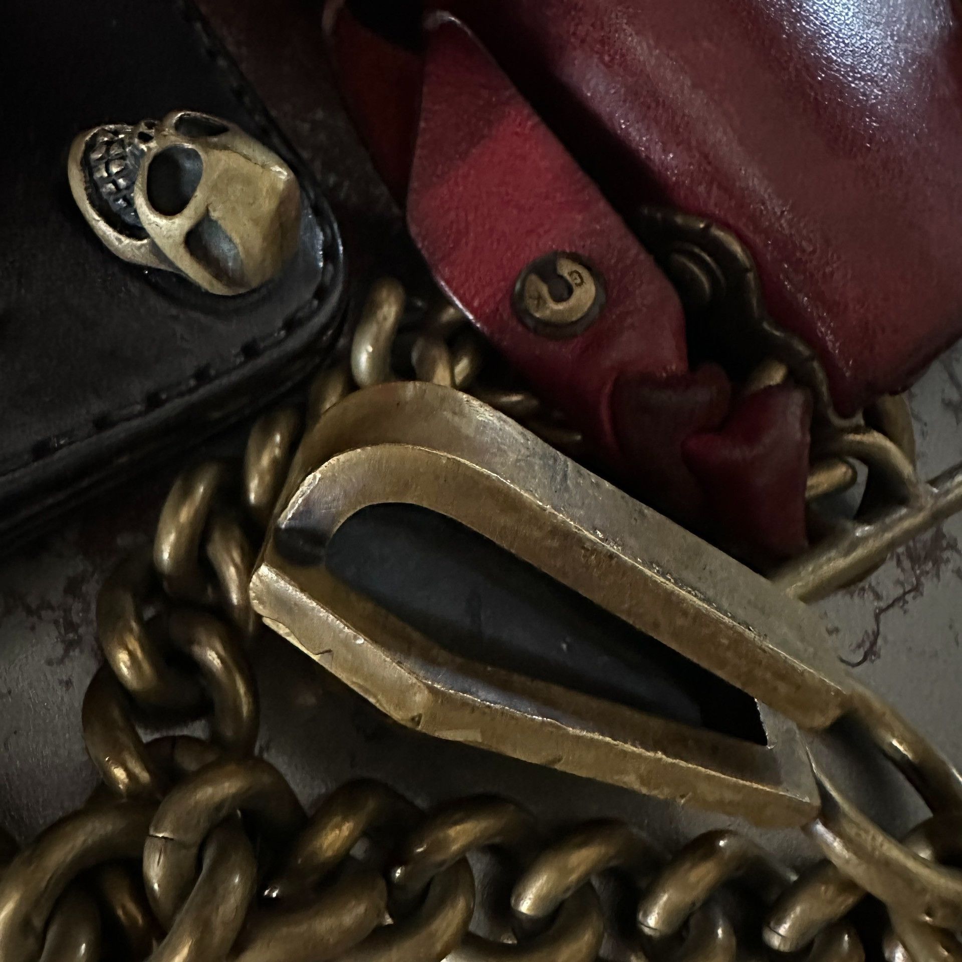 Other Gold Kid Brass Wallet with Chain Size ONE SIZE - 6 Thumbnail