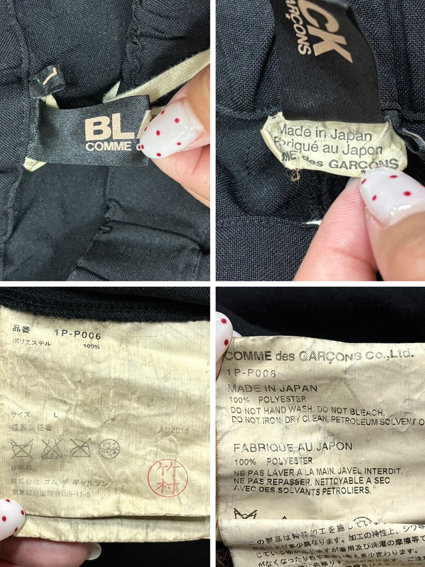 Comme des Garcons CDG Comme Des Garçons Black Wide-Leg Cropped Pants Size US 30 / EU 46 - 7 Thumbnail