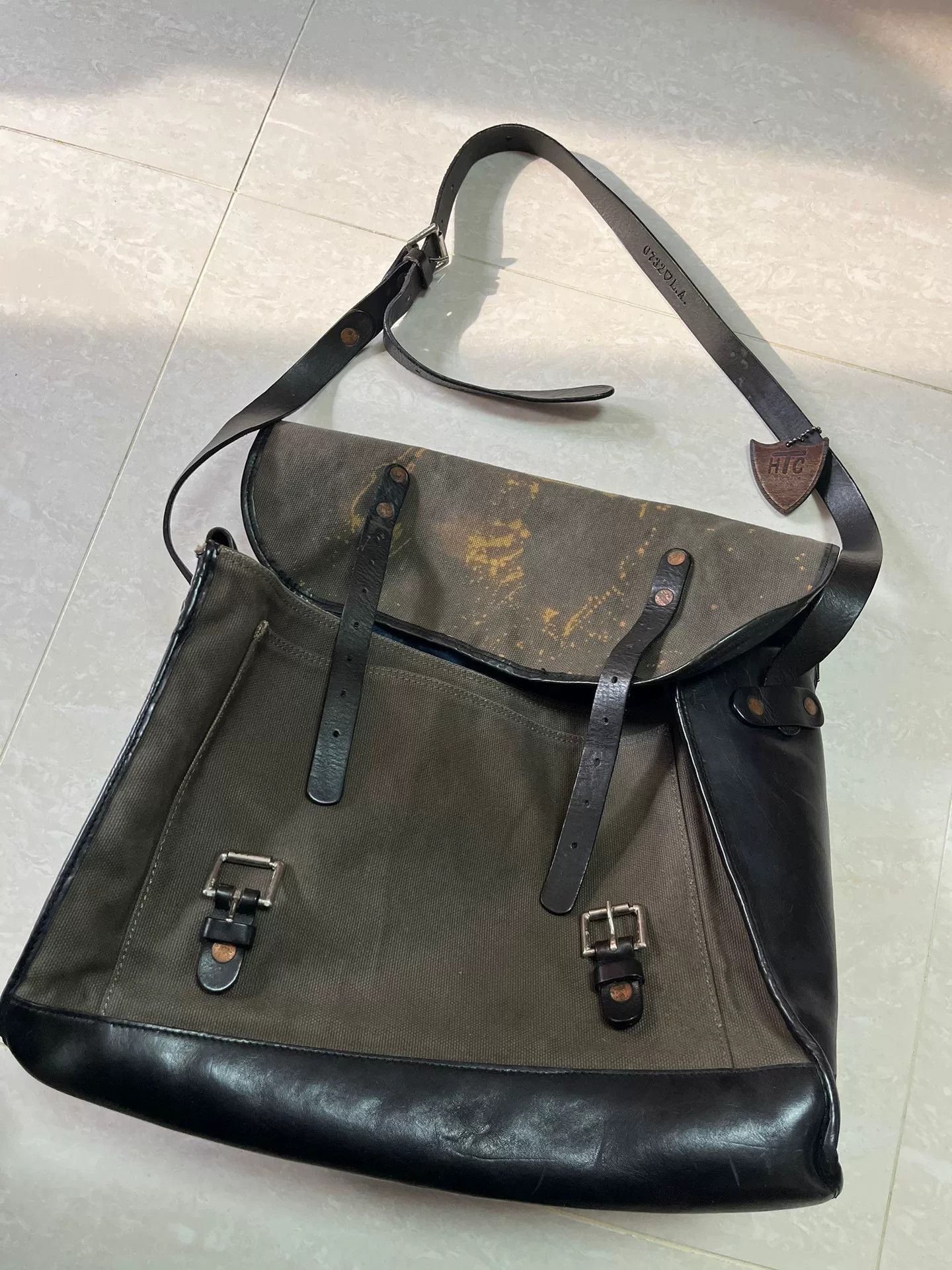 Other HTC Canvas Leather Patchwork Crossbody Bag Size ONE SIZE - 9 Thumbnail