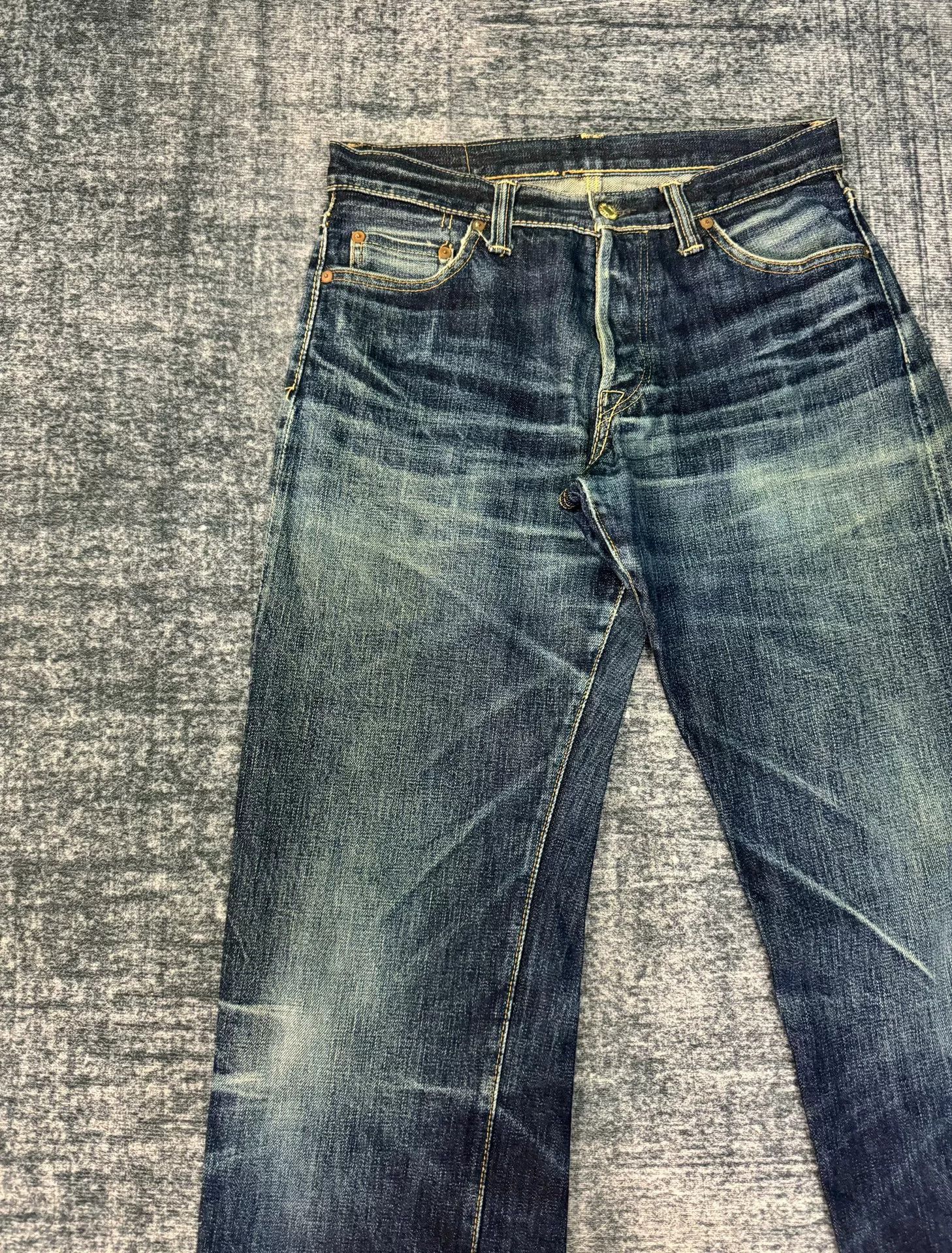 Vintage Vintage The Strike Gold SG101 Retro Blue Jeans Size US 31 - 3 Thumbnail