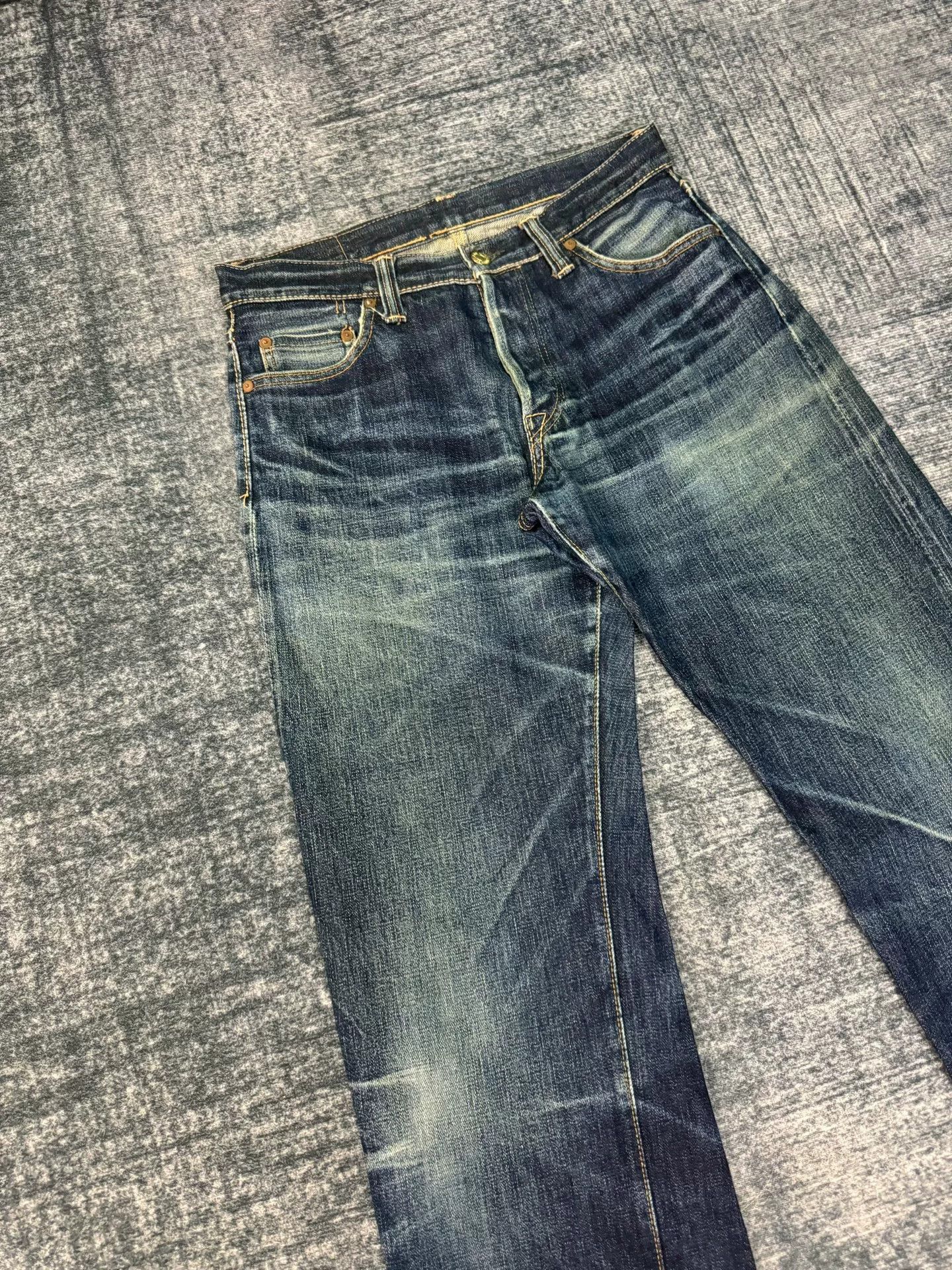 Vintage Vintage The Strike Gold SG101 Retro Blue Jeans Size US 31 - 2 Thumbnail