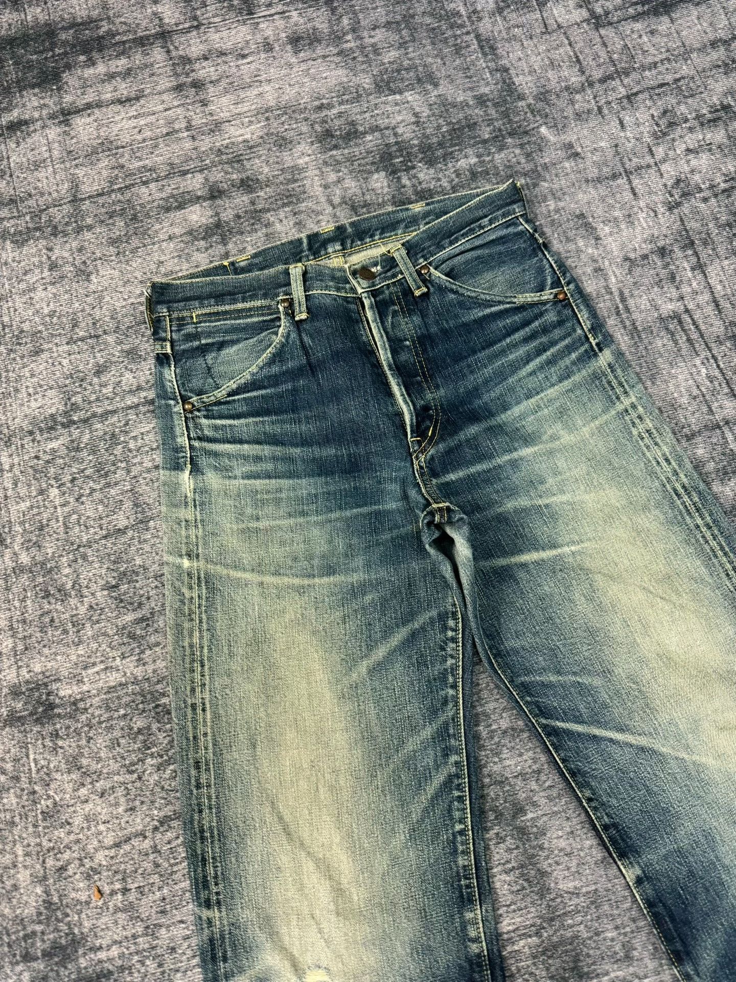 Vintage Vintage ABAHOUSE 00s Washed Blue Jeans Size US 31 - 2 Thumbnail