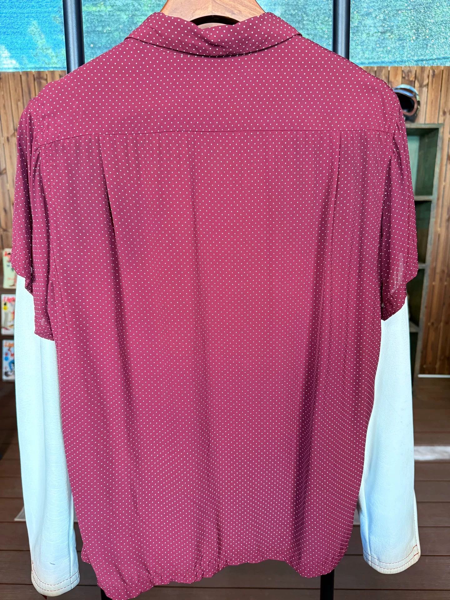 At Last & Co Vintage Polka Dot Short-Sleeve Shirt Size M / US 6-8 / IT 42-44 - 2 Thumbnail