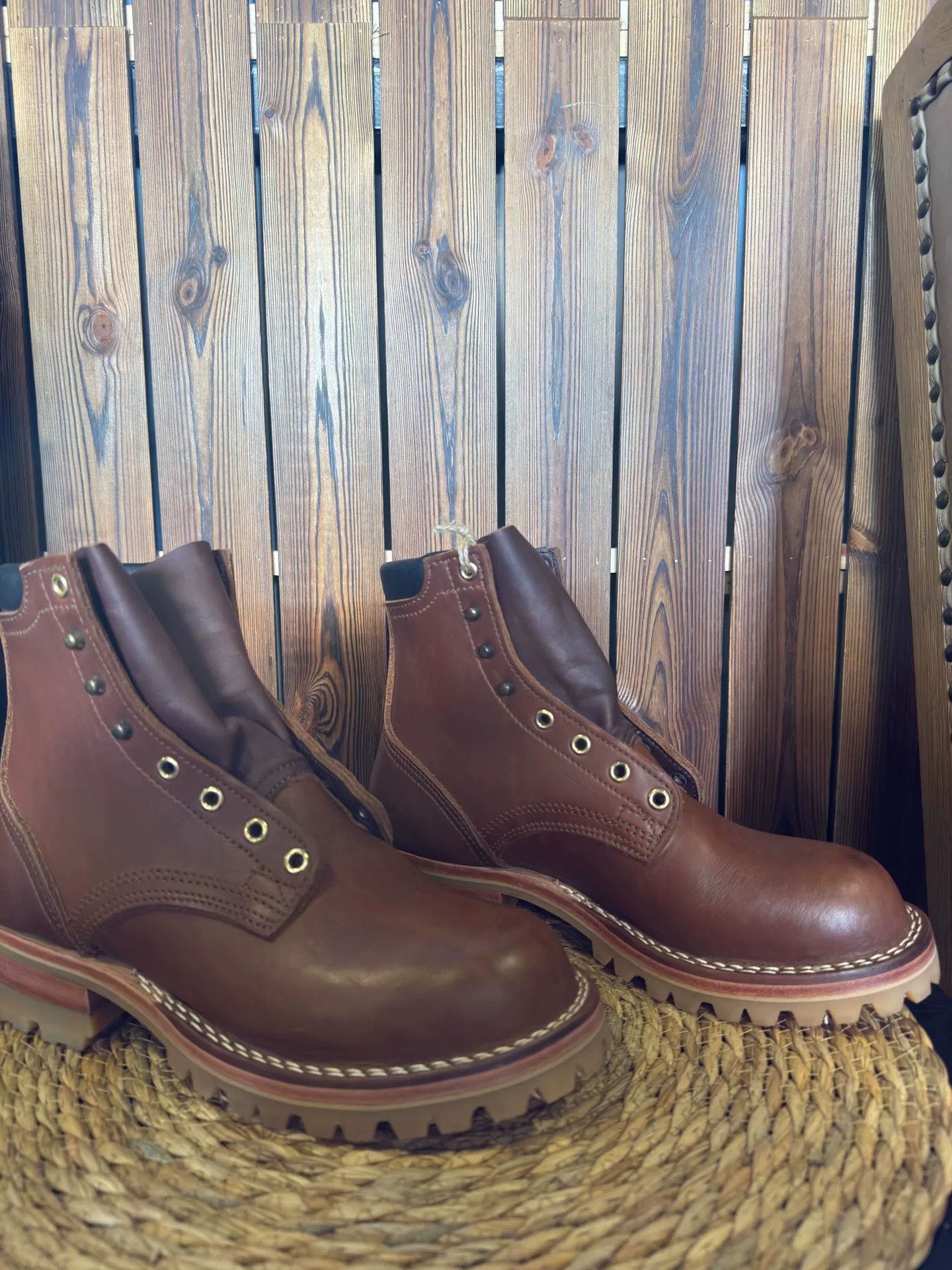 Other Nick's Brown Retro Work Boots Size US 7 / EU 40 - 3 Thumbnail