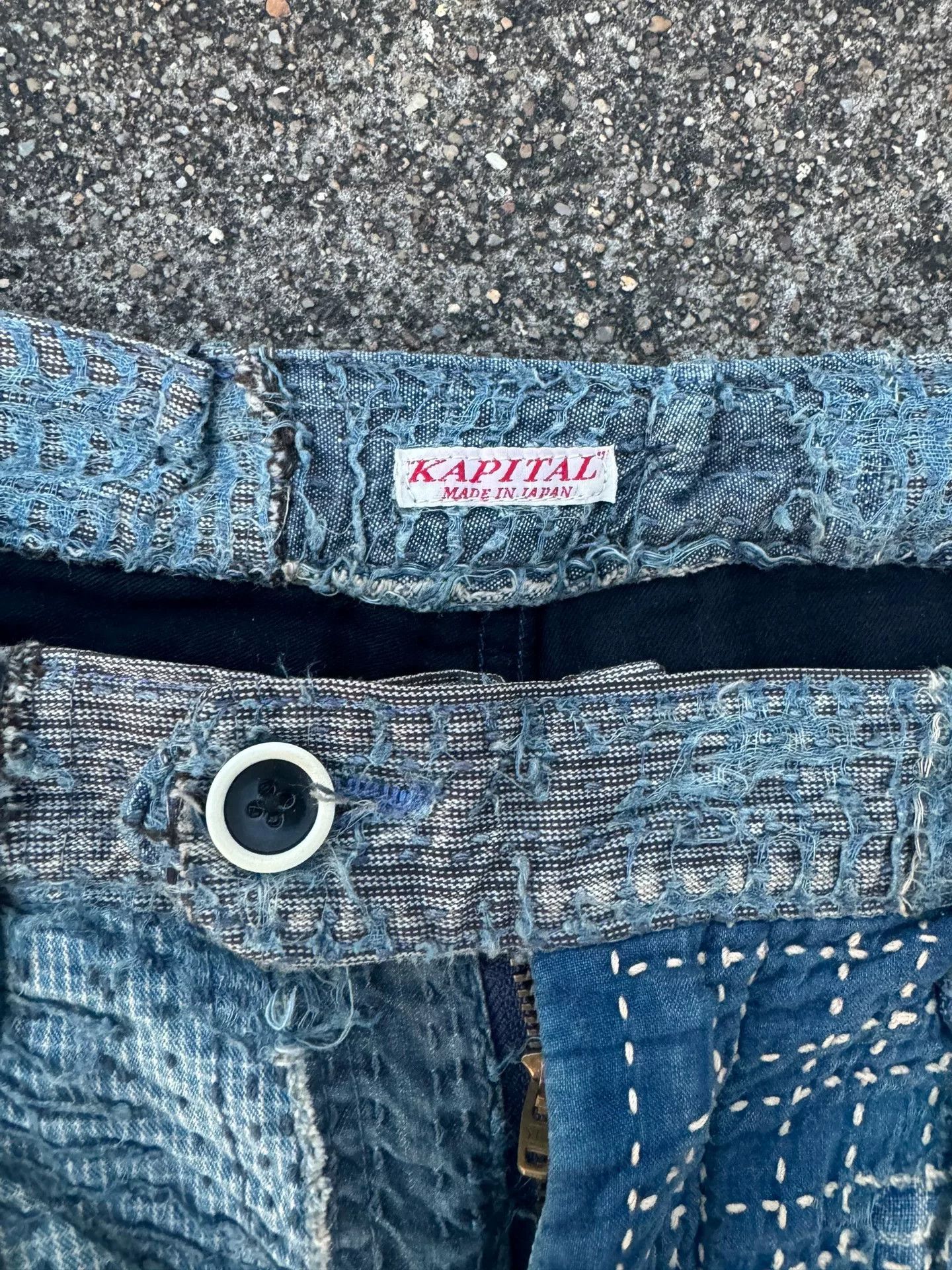 Kapital Kapital Boro Stitching Denim Shorts Size US 31 - 2 Thumbnail
