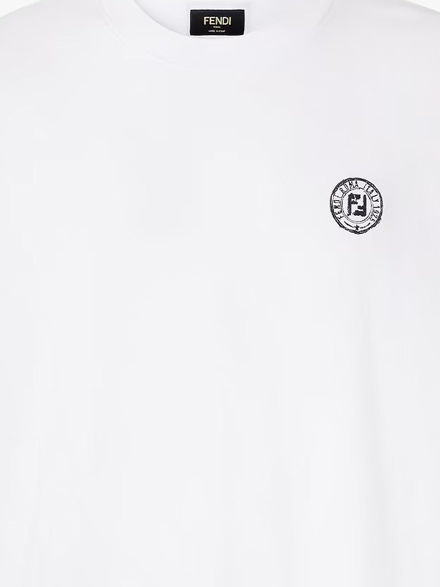 Fendi Cotton T-Shirt With Ff Embroidery Size US XXL / EU 58 / 5 - 3 Thumbnail
