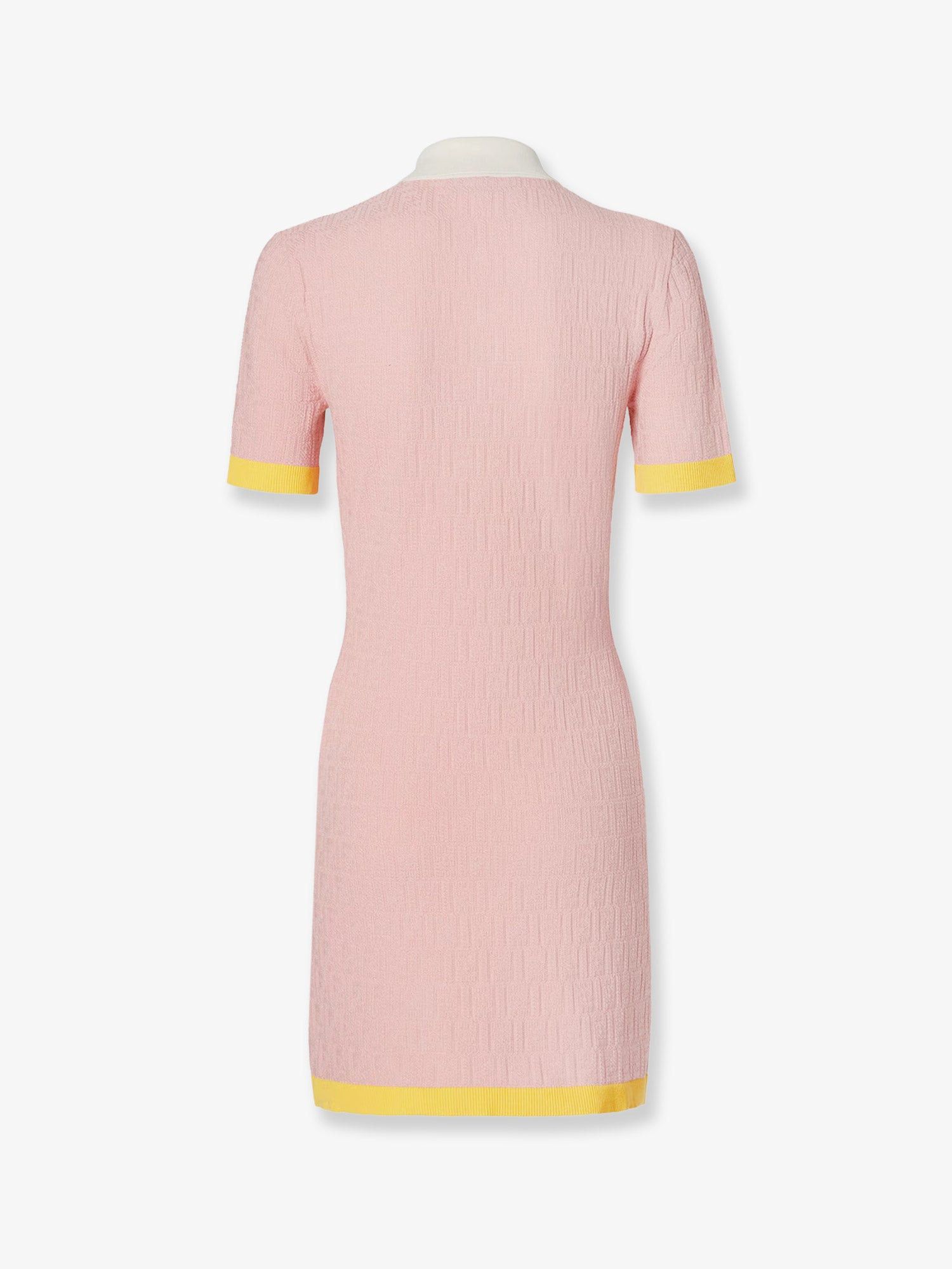 Fendi Cotton And Silk Blend Short Dress With All-Over Ff Motif Size M / US 6-8 / IT 42-44 - 2 Thumbnail