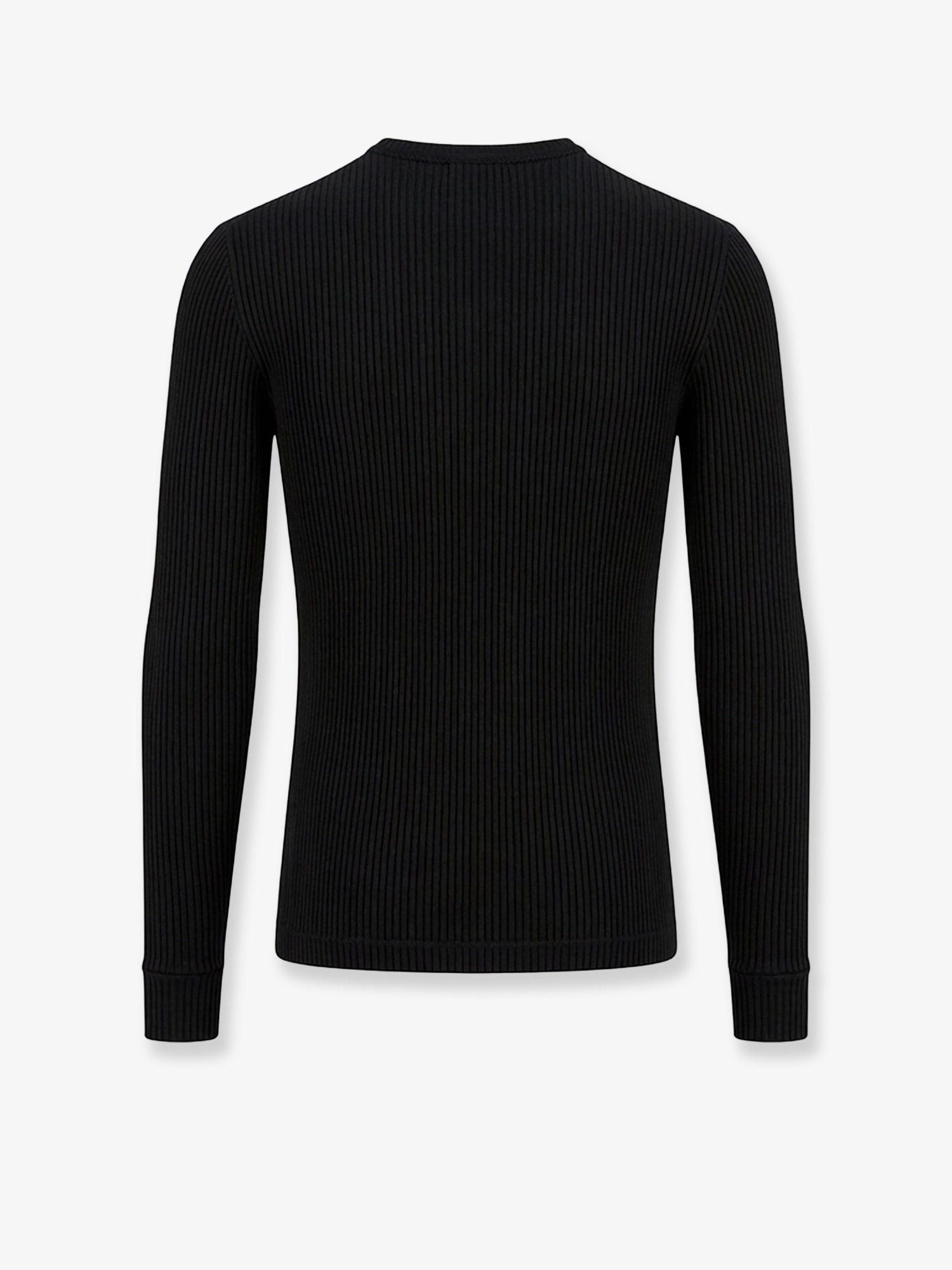 Dolce & Gabbana Ribbed Cotton Sweater With Metal Logo On The Front Size US L / EU 52-54 / 3 - 2 Thumbnail