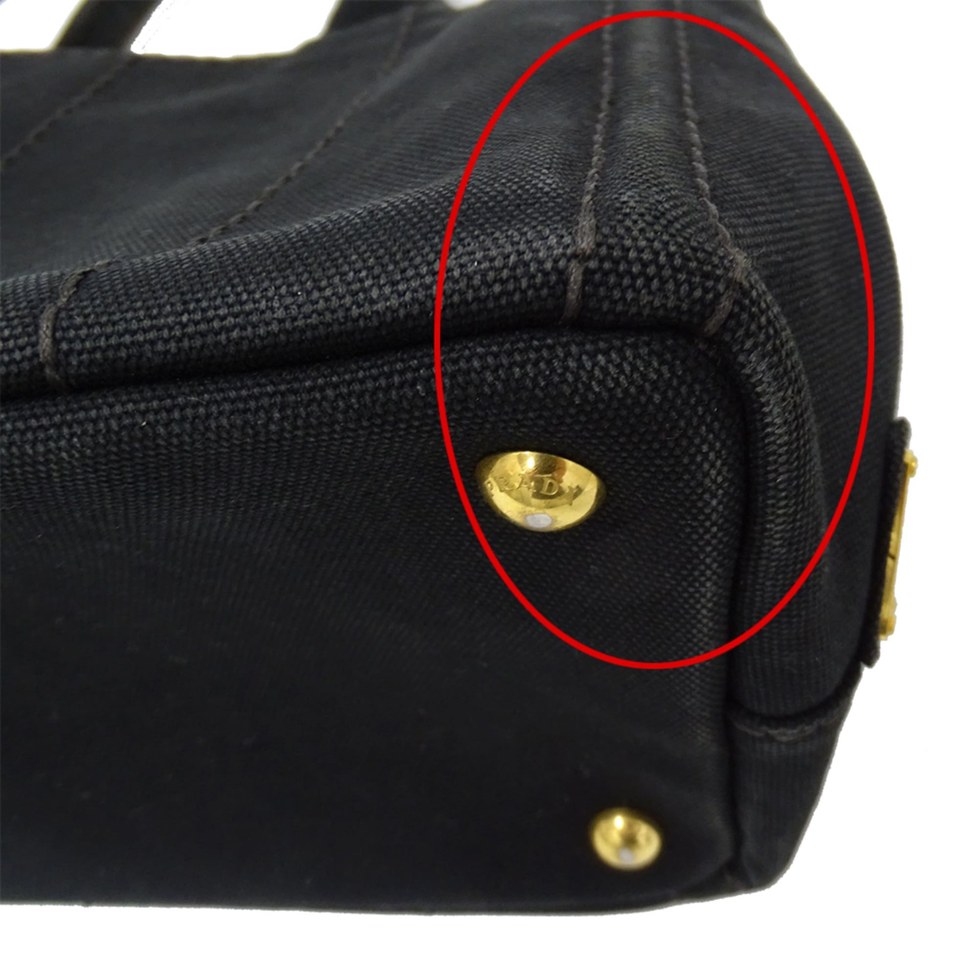 Prada Prada handbag for women, brand handbag, Canapa Mini canvas, black, 1BG439 black Size ONE SIZE - 12 Thumbnail
