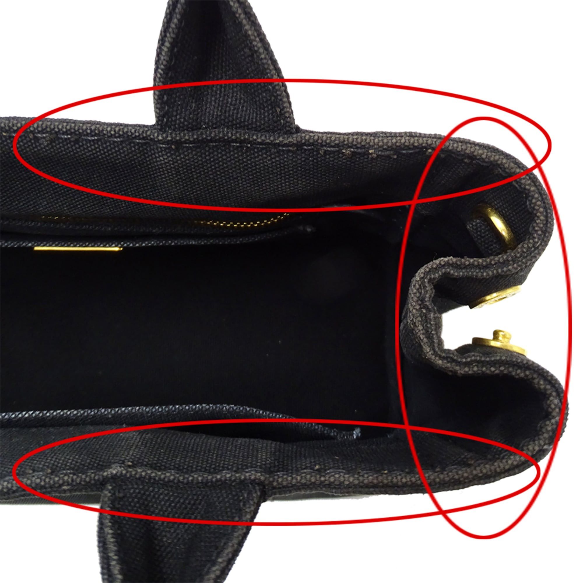 Prada Prada handbag for women, brand handbag, Canapa Mini canvas, black, 1BG439 black Size ONE SIZE - 14 Thumbnail