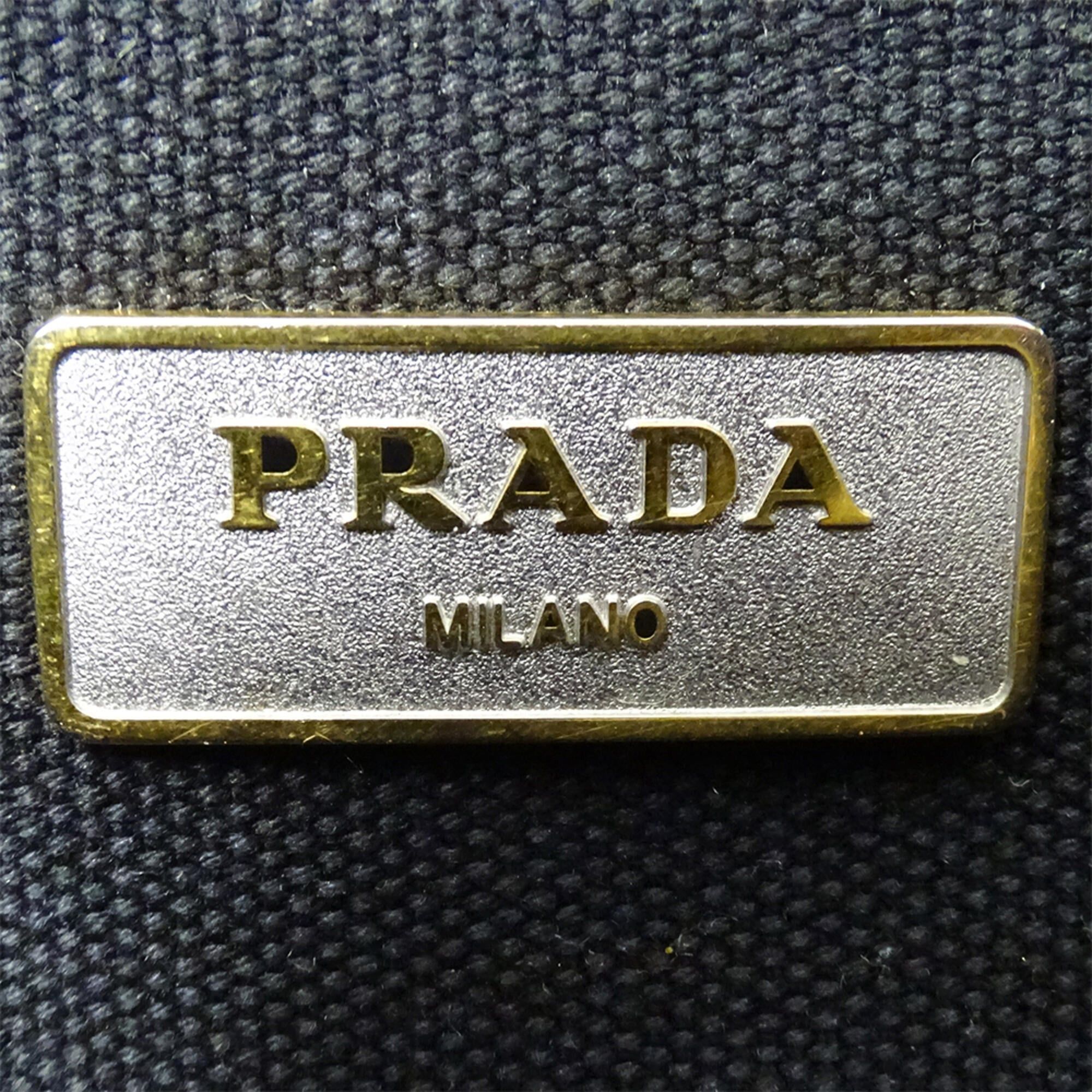 Prada Prada handbag for women, brand handbag, Canapa Mini canvas, black, 1BG439 black Size ONE SIZE - 6 Thumbnail
