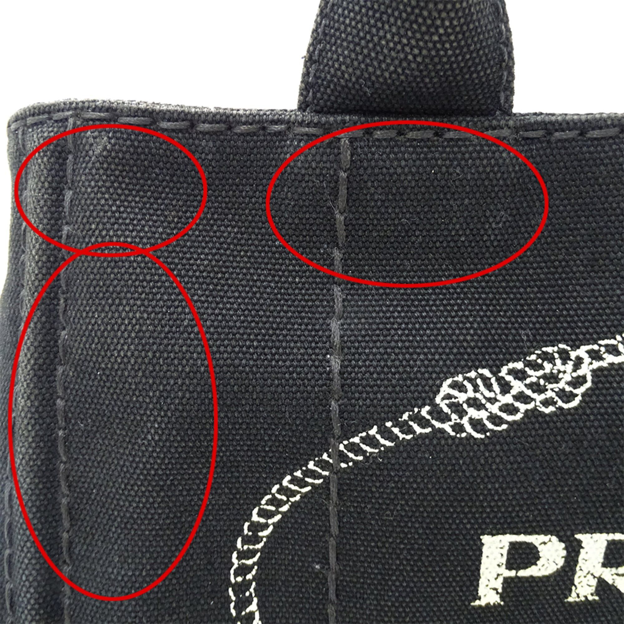 Prada Prada handbag for women, brand handbag, Canapa Mini canvas, black, 1BG439 black Size ONE SIZE - 9 Thumbnail