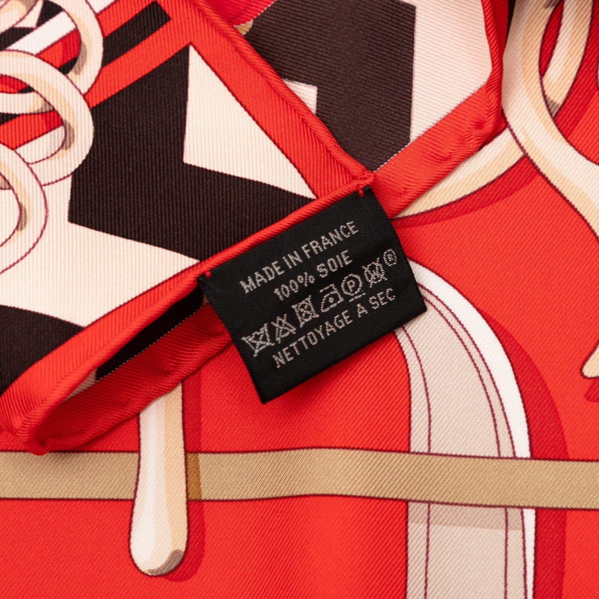 Hermes Hermes Carre 90 Panoplie Equestre Equestrian Equipment Set Scarf Muffler Red Multicolor Silk Women's HERMES Size ONE SIZE - 6 Thumbnail