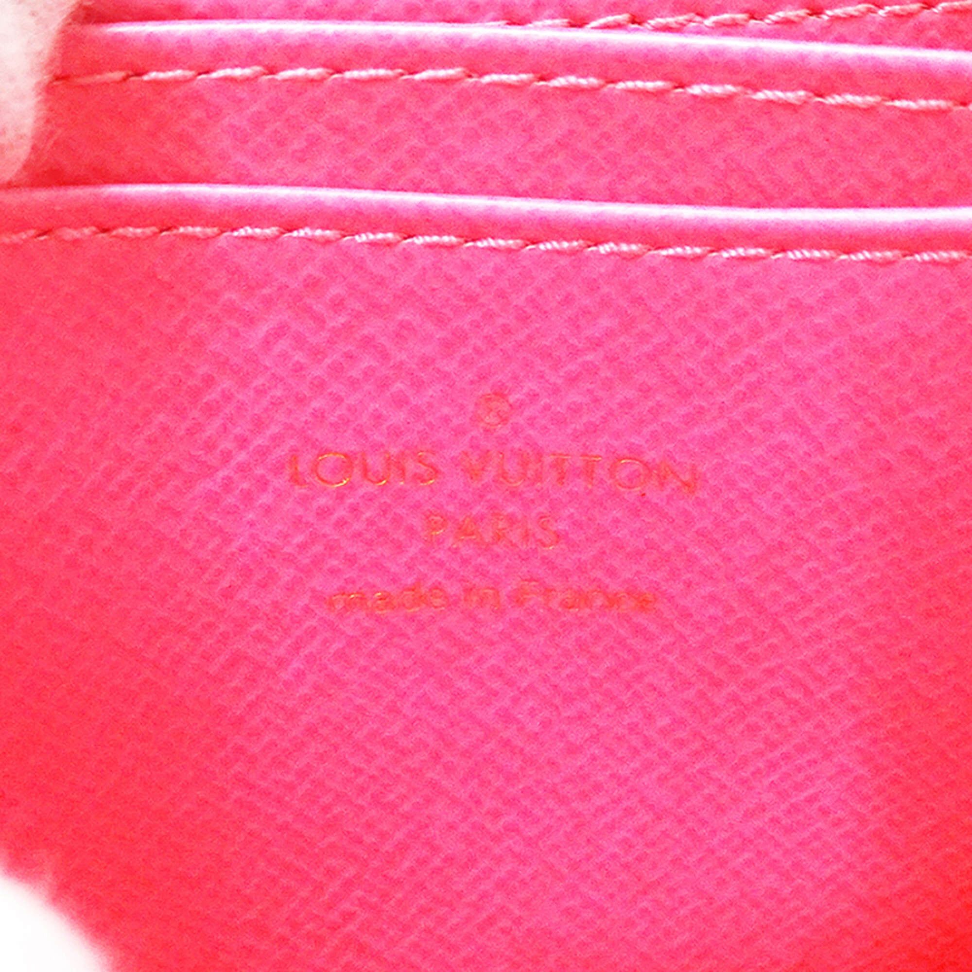Louis Vuitton Louis Vuitton Monogram Graffiti Women's Wallet/Coin Purse Zippy Coin Fuchsia M93707 Pink Brown Round Zipper Size ONE SIZE - 5 Thumbnail