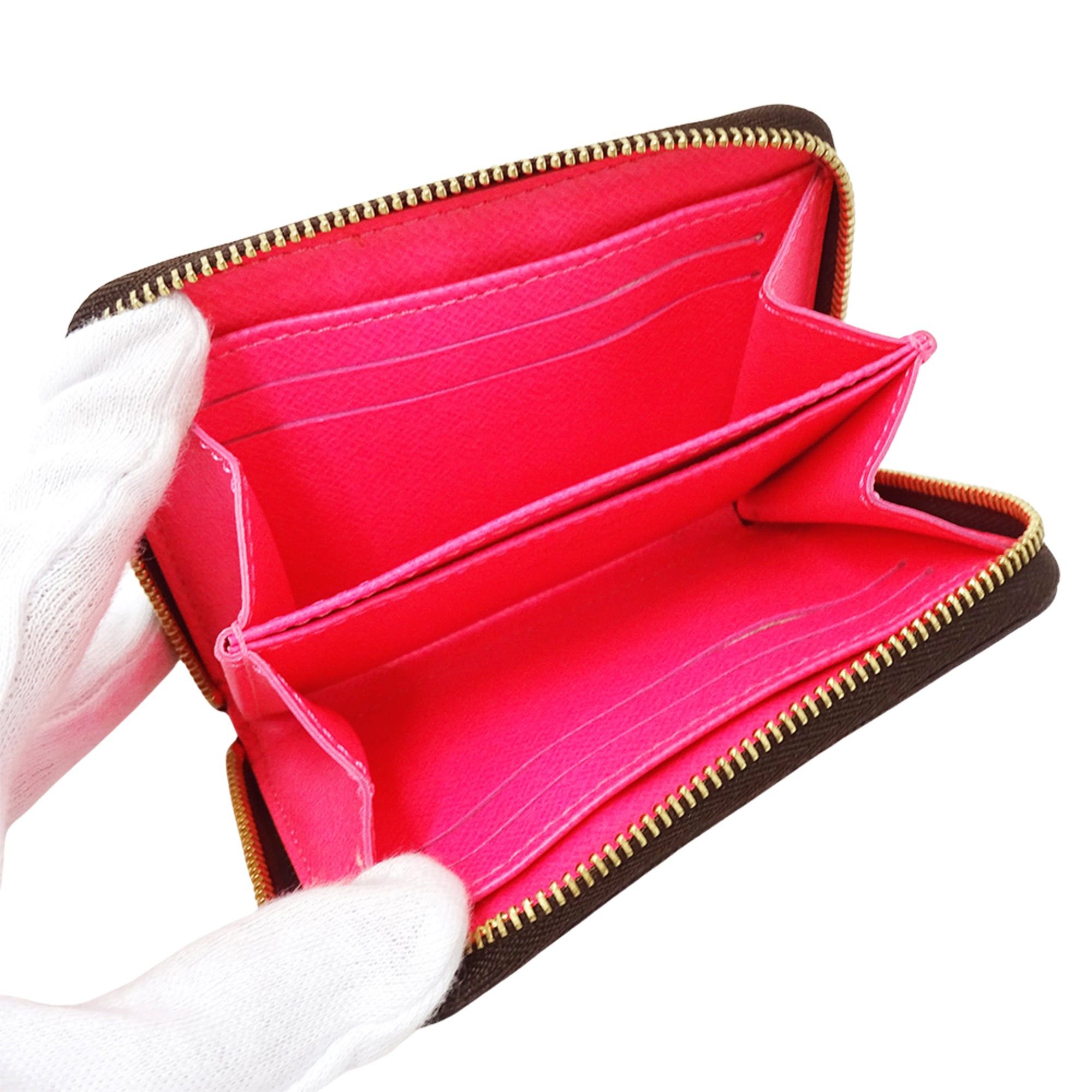 Louis Vuitton Louis Vuitton Monogram Graffiti Women's Wallet/Coin Purse Zippy Coin Fuchsia M93707 Pink Brown Round Zipper Size ONE SIZE - 4 Thumbnail
