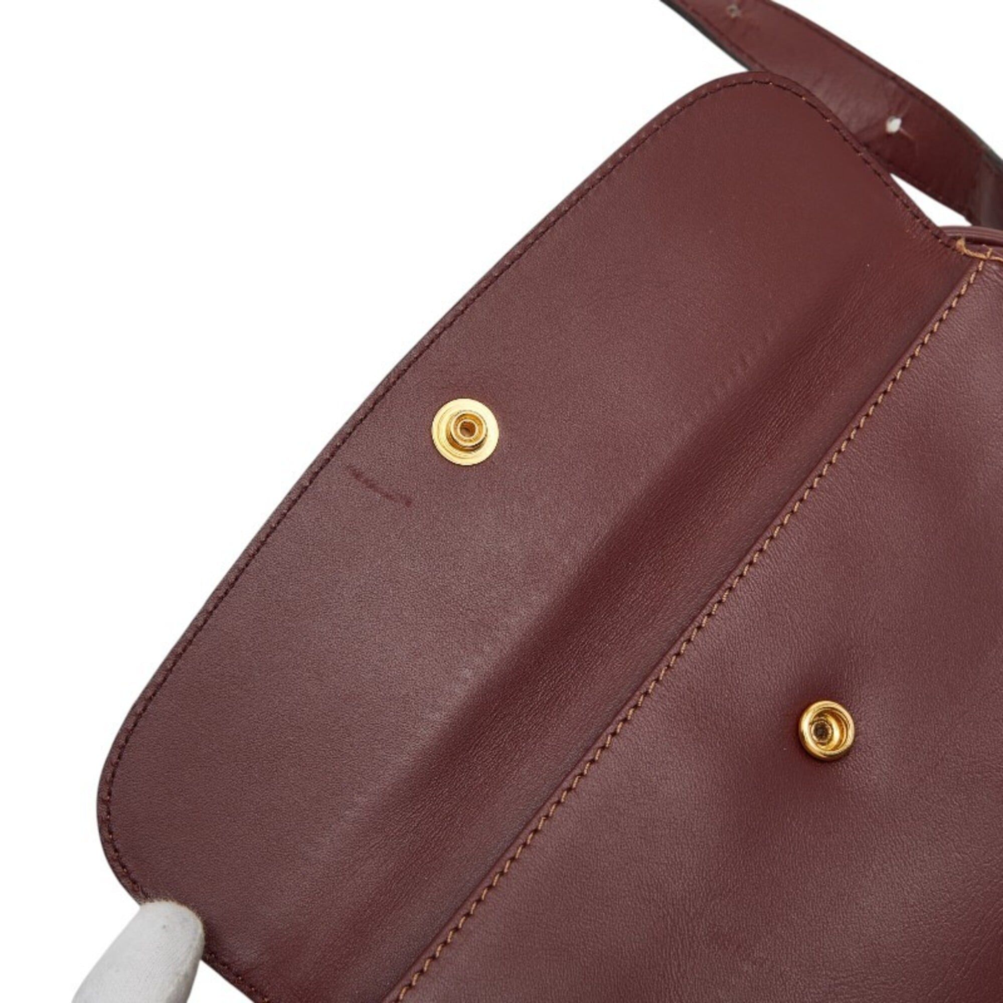 Cartier Cartier Must Line Shoulder Bag, Wine Red/Bordeaux Leather, Women's. Size ONE SIZE - 14 Thumbnail