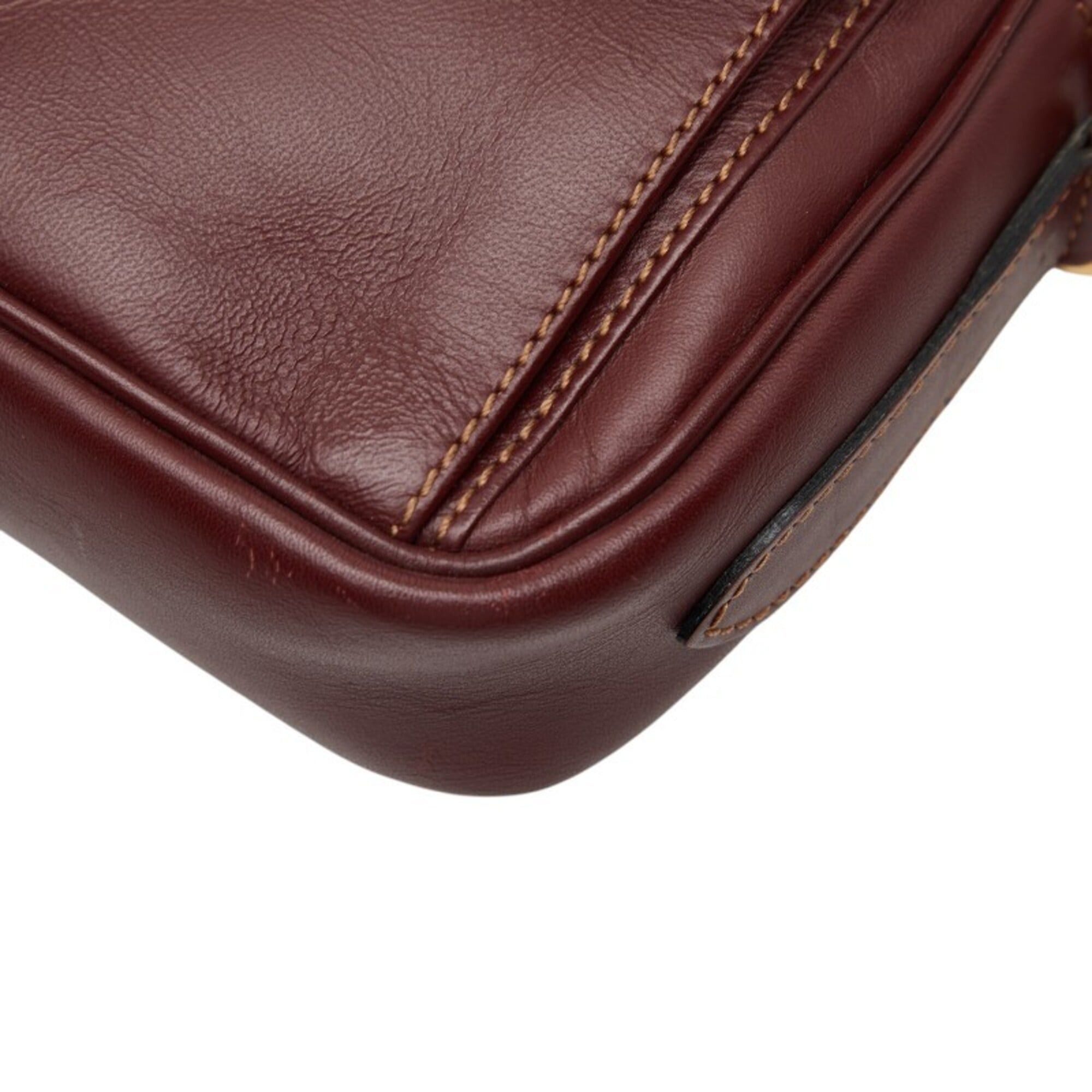 Cartier Cartier Must Line Shoulder Bag, Wine Red/Bordeaux Leather, Women's. Size ONE SIZE - 8 Thumbnail