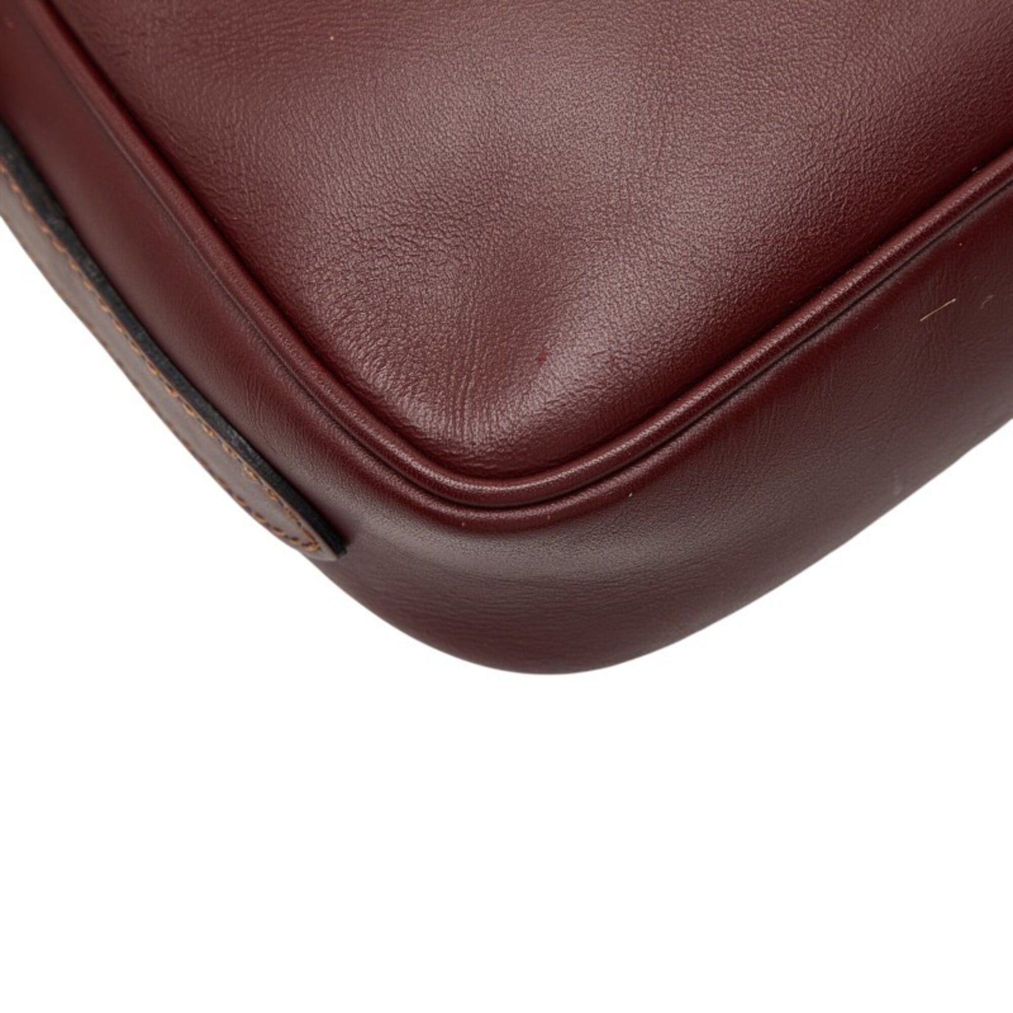 Cartier Cartier Must Line Shoulder Bag, Wine Red/Bordeaux Leather, Women's. Size ONE SIZE - 7 Thumbnail