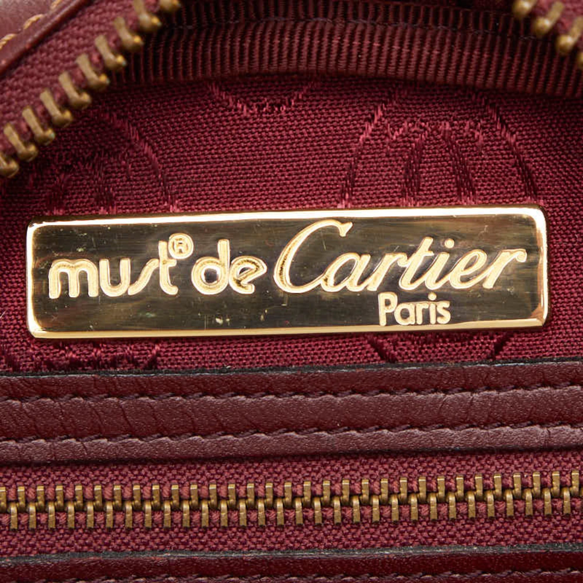 Cartier Cartier Must Line Shoulder Bag, Wine Red/Bordeaux Leather, Women's. Size ONE SIZE - 16 Thumbnail