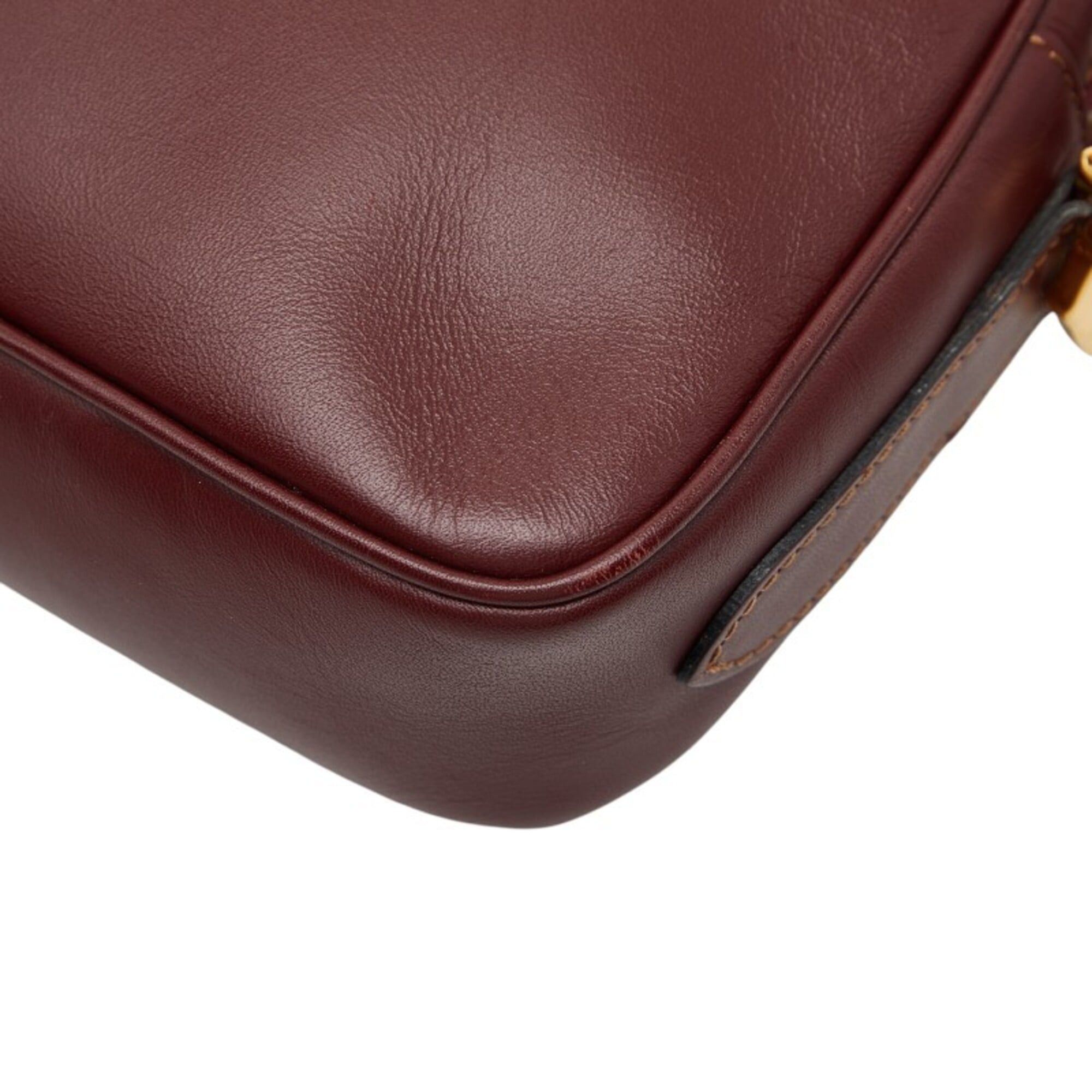 Cartier Cartier Must Line Shoulder Bag, Wine Red/Bordeaux Leather, Women's. Size ONE SIZE - 6 Thumbnail